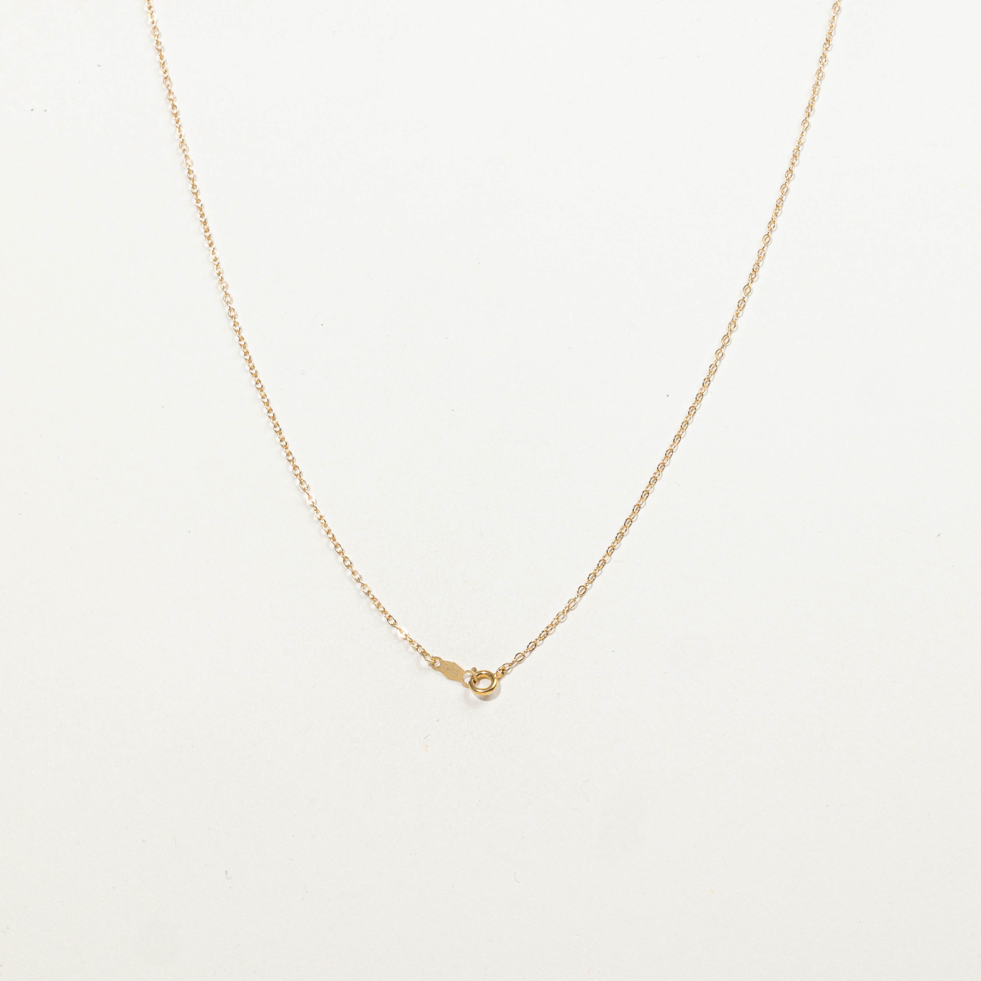 14k Diamond Triangle Pendant Necklace | 0.12ctw | 17"