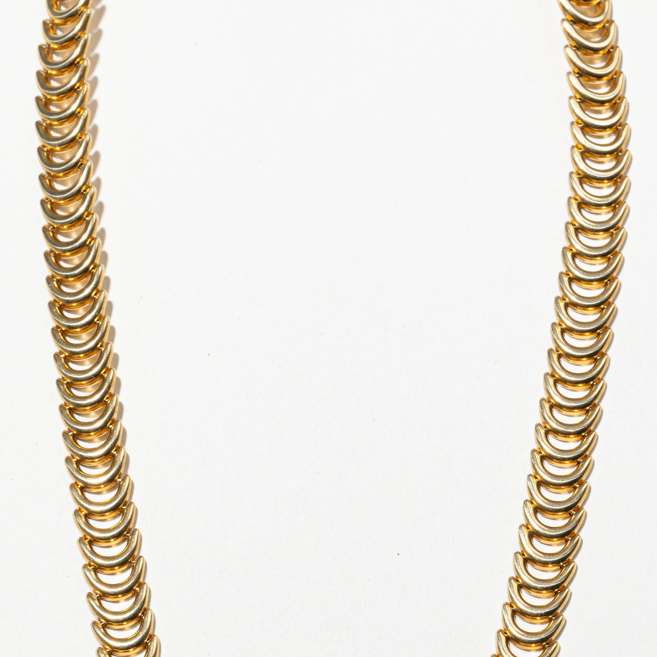 18k Pavé Diamond Ball Curved Chain Necklace | 2.00ctw | 15"