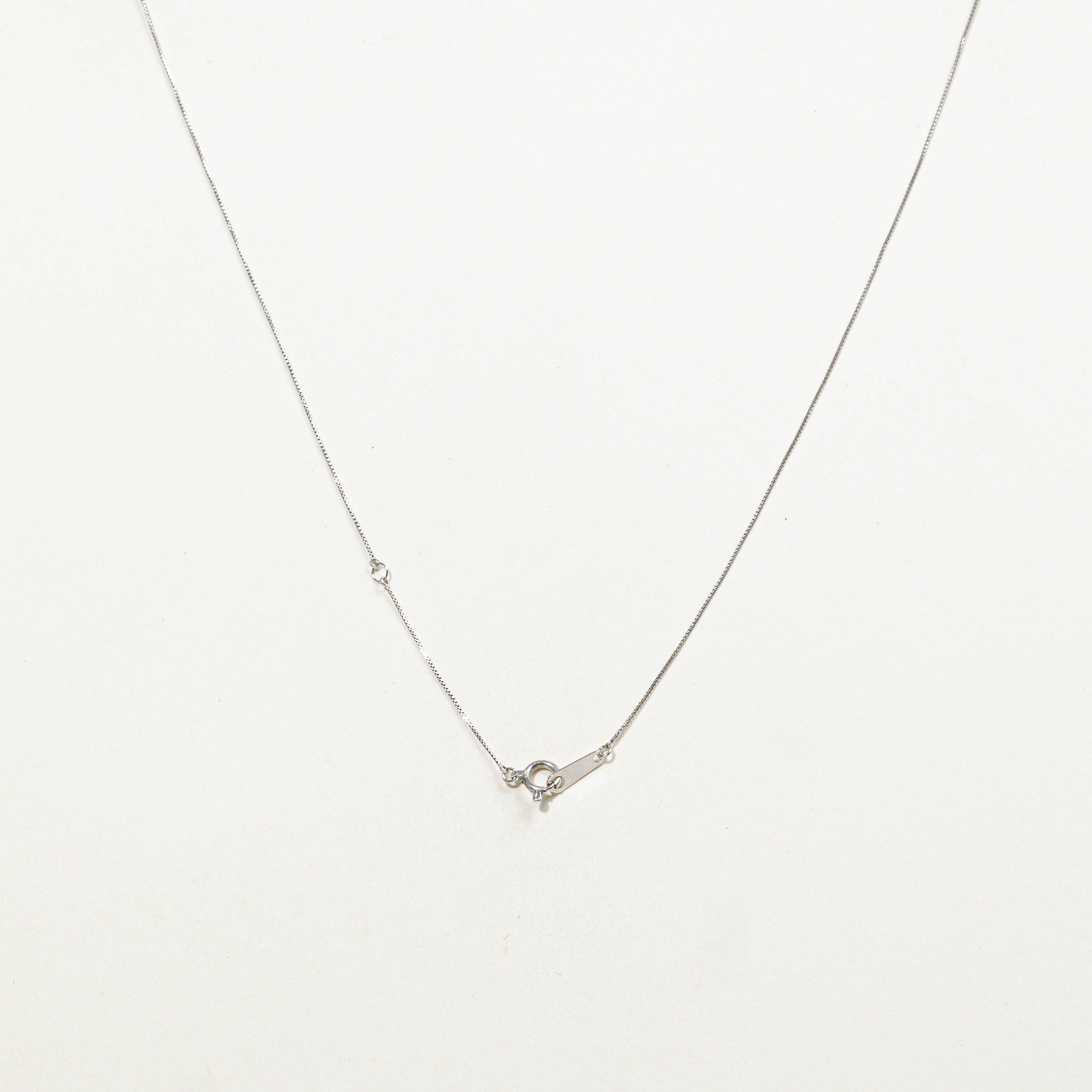 18k Diamond Cross Tag Pendant Necklace | 0.03ctw | 16"