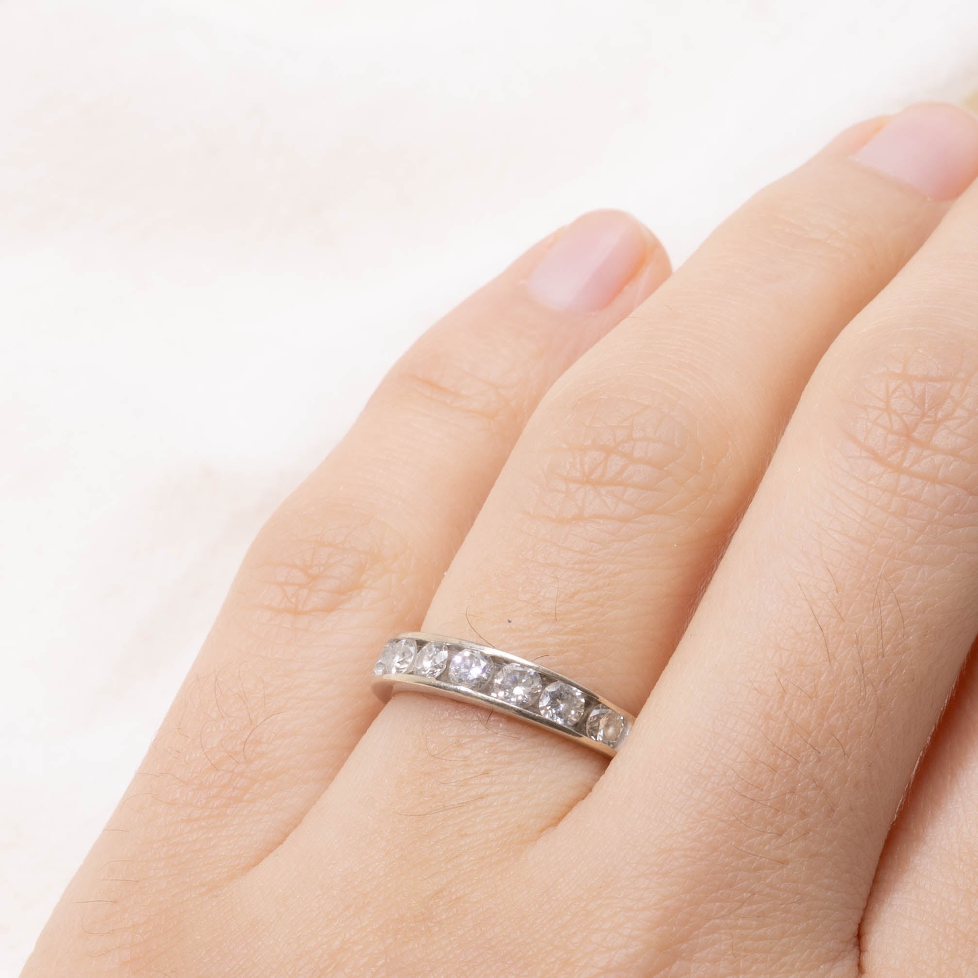 14k Channel Set Semi Eternity Diamond Band | 1.00ctw | SZ 5