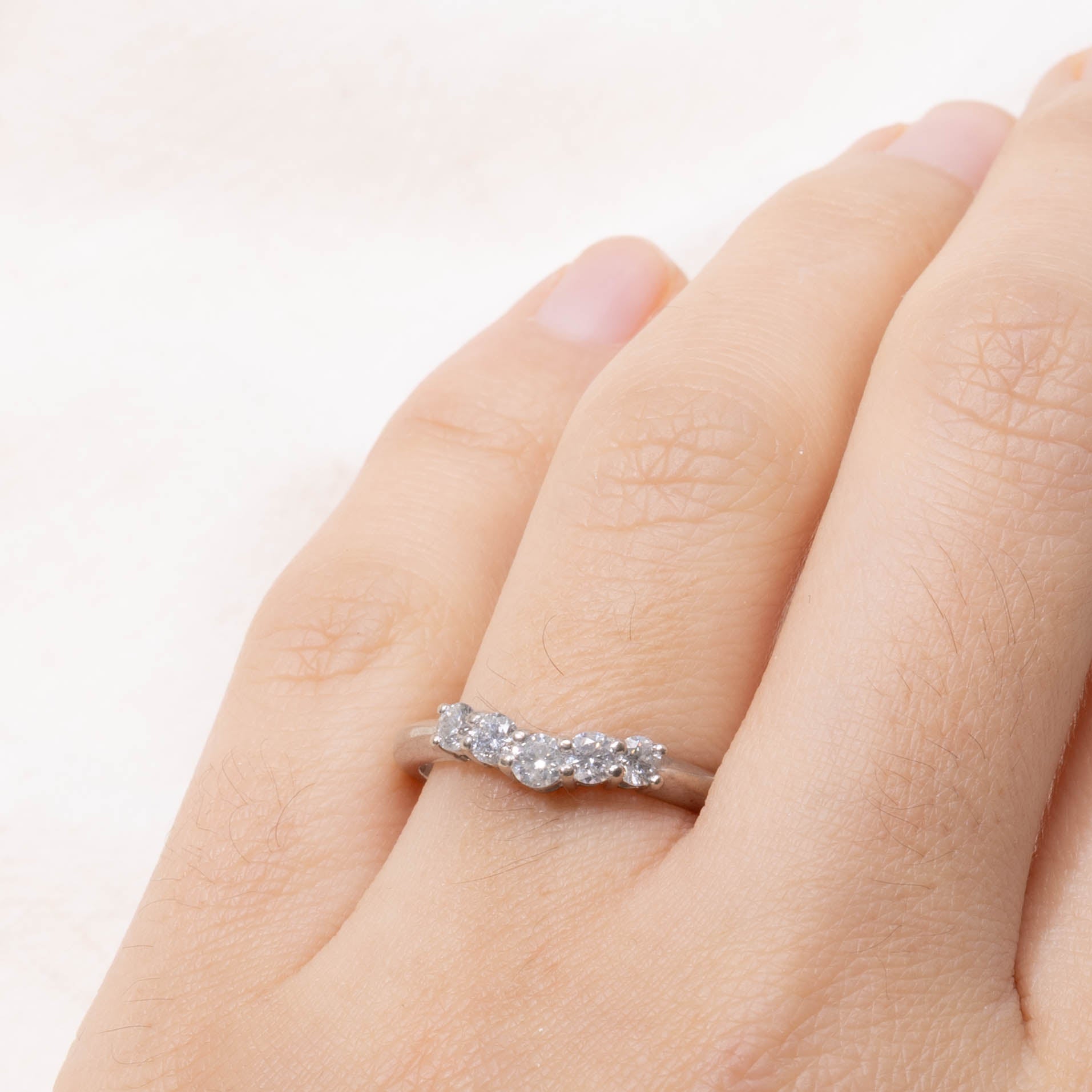 18k Five Stone Diamond Contour Ring | 0.44ctw | SZ 7.25