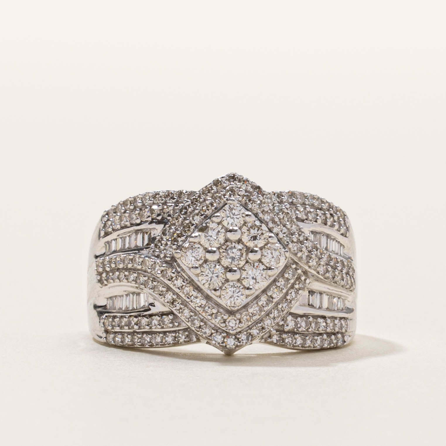 10k Multi Cut Diamond Cluster Ring | 0.45ctw | SZ 7