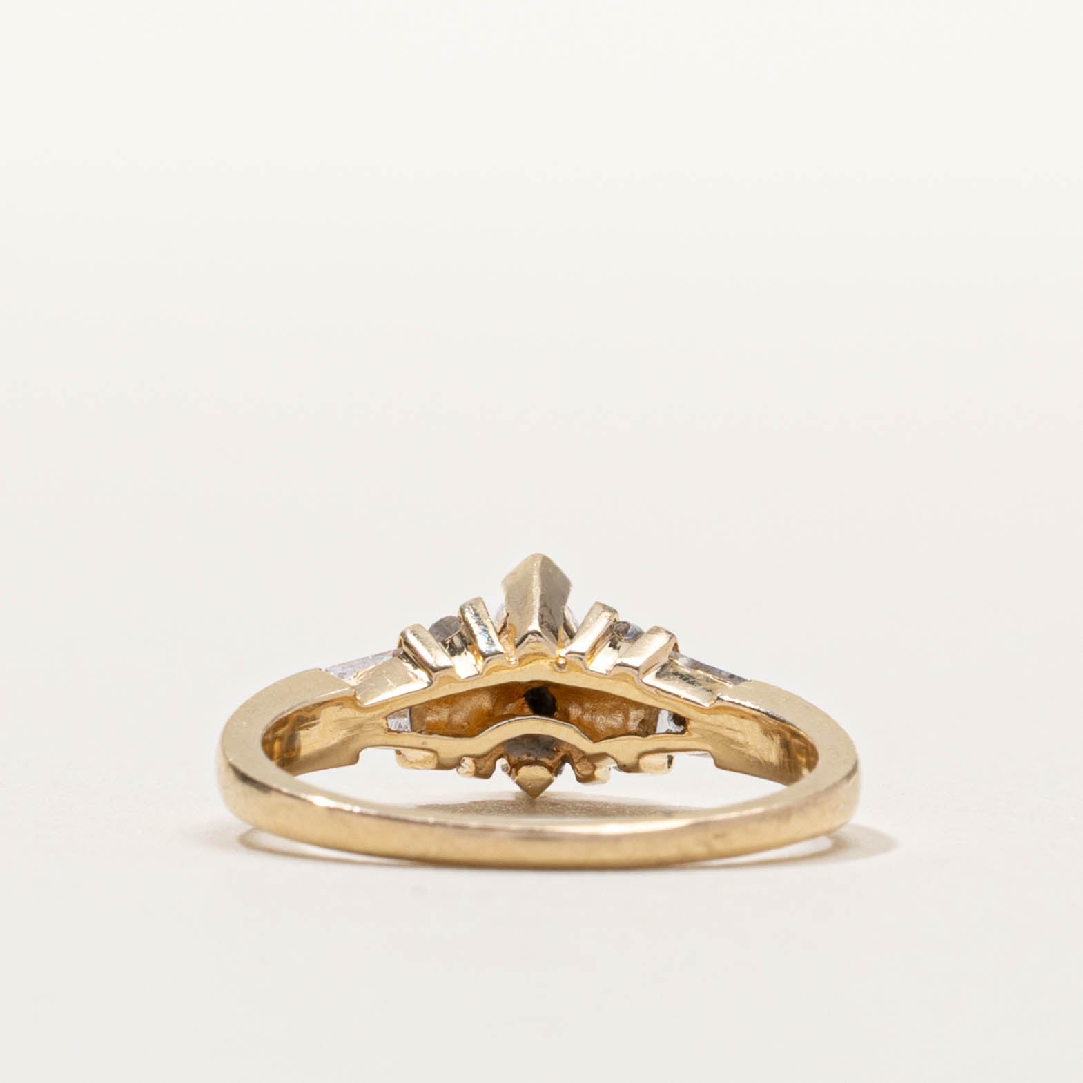 14k Marquise Cut Diamond Accented Ring | 0.51ctw | SZ 6