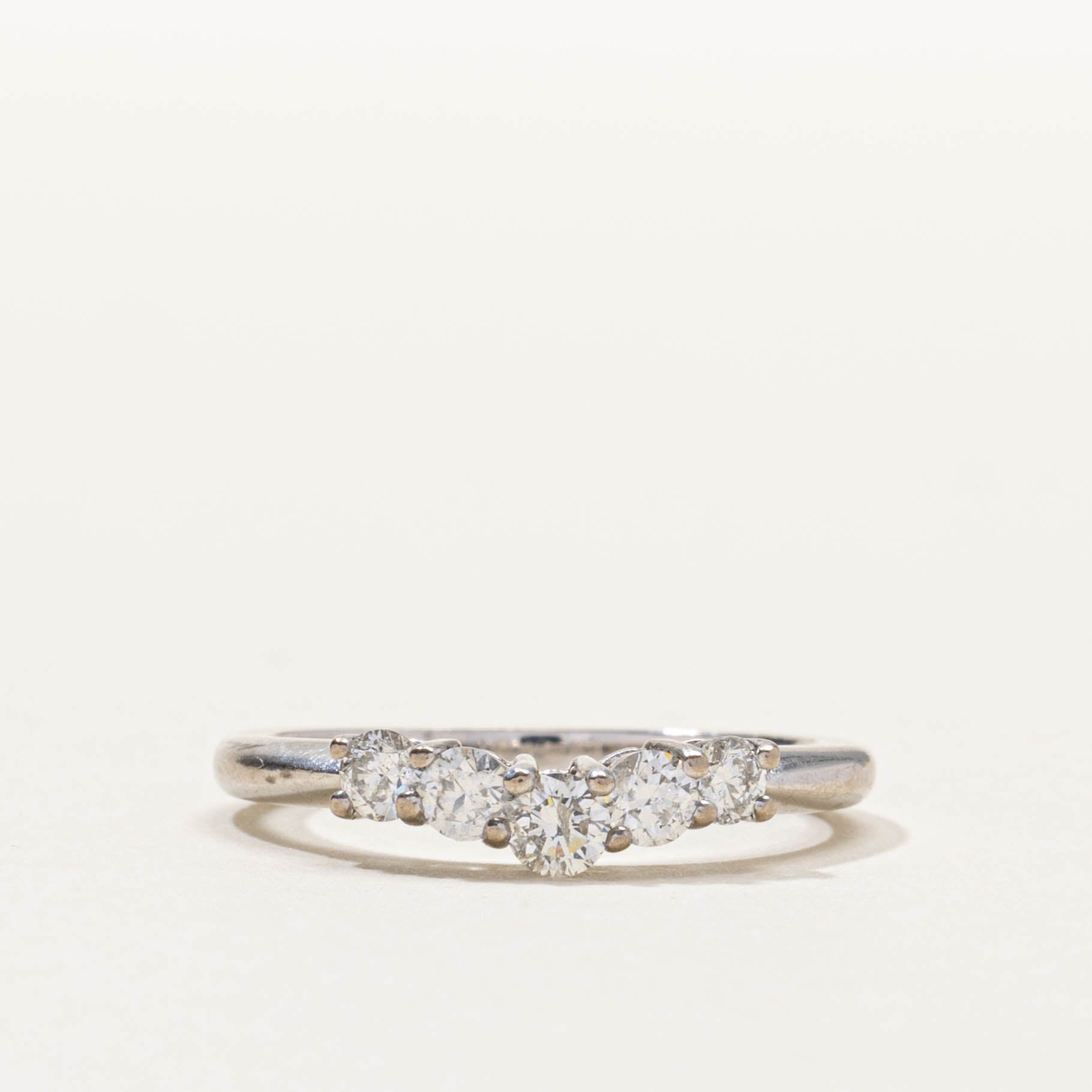 18k Five Stone Diamond Contour Ring | 0.50ctw | SZ 7.25