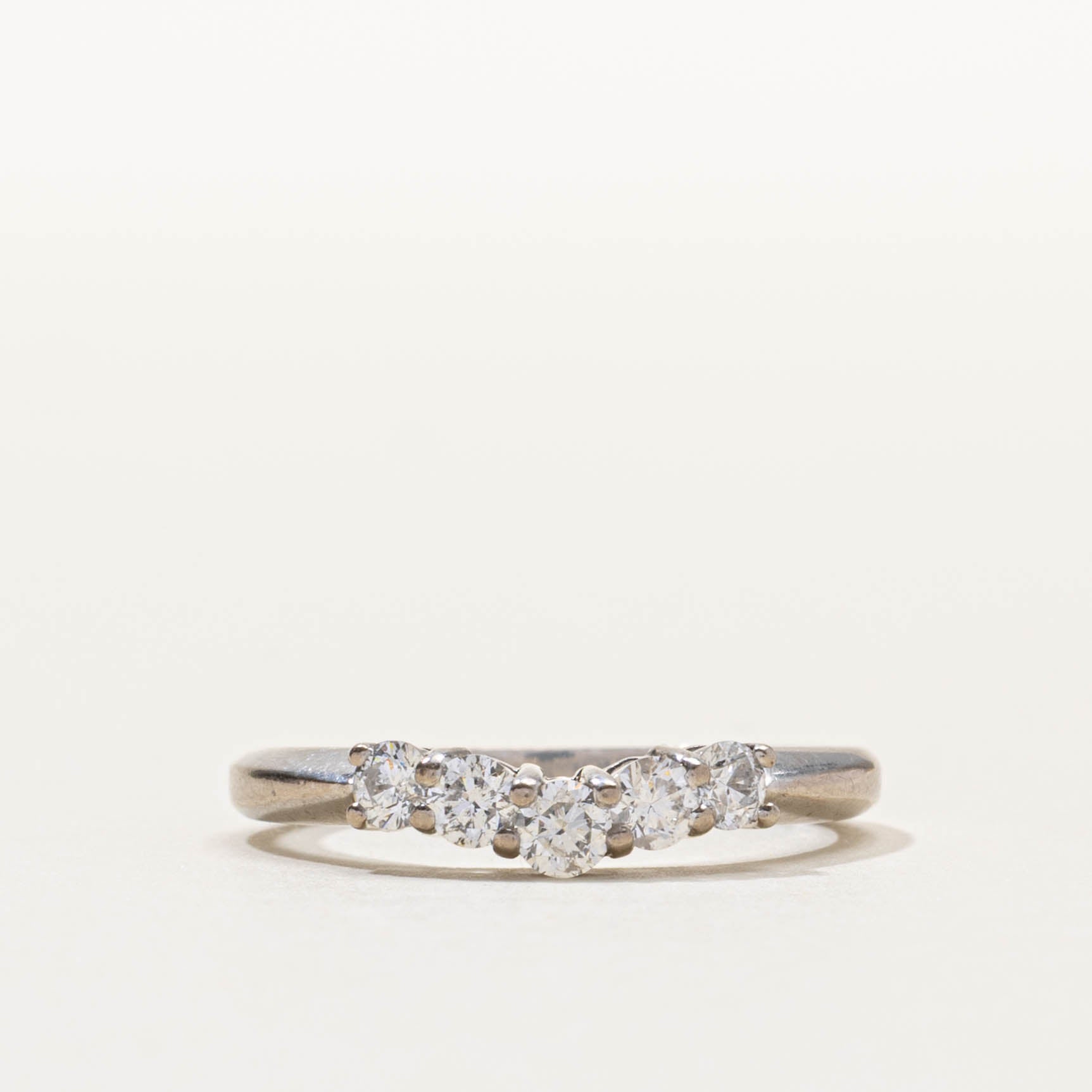 18k Five Stone Diamond Contour Ring | 0.44ctw | SZ 7.25