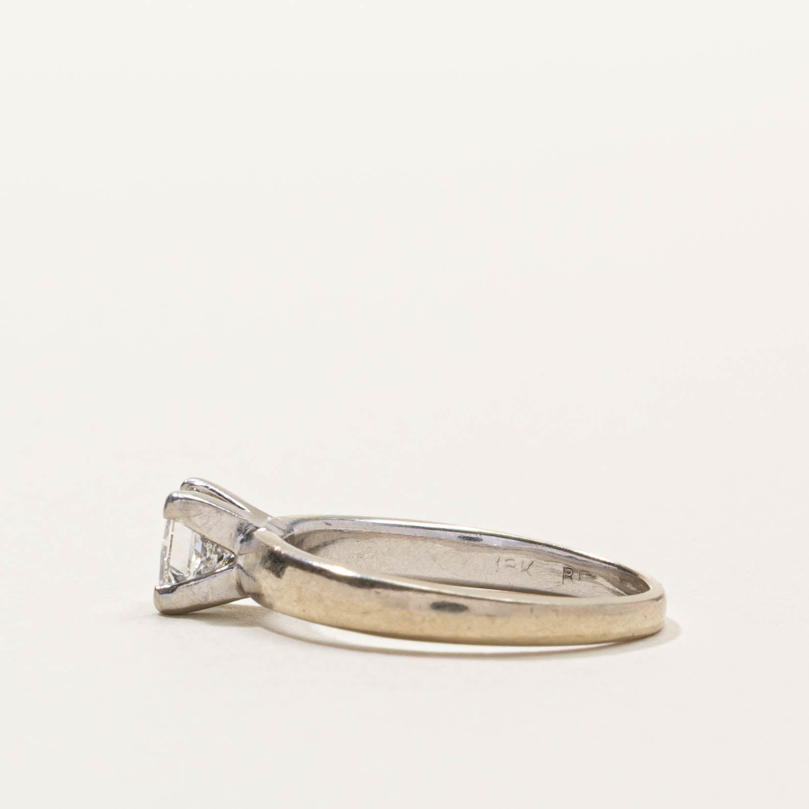 18k Solitaire Princess Cut Diamond Ring | 0.44ct VS1 H/I | SZ 5