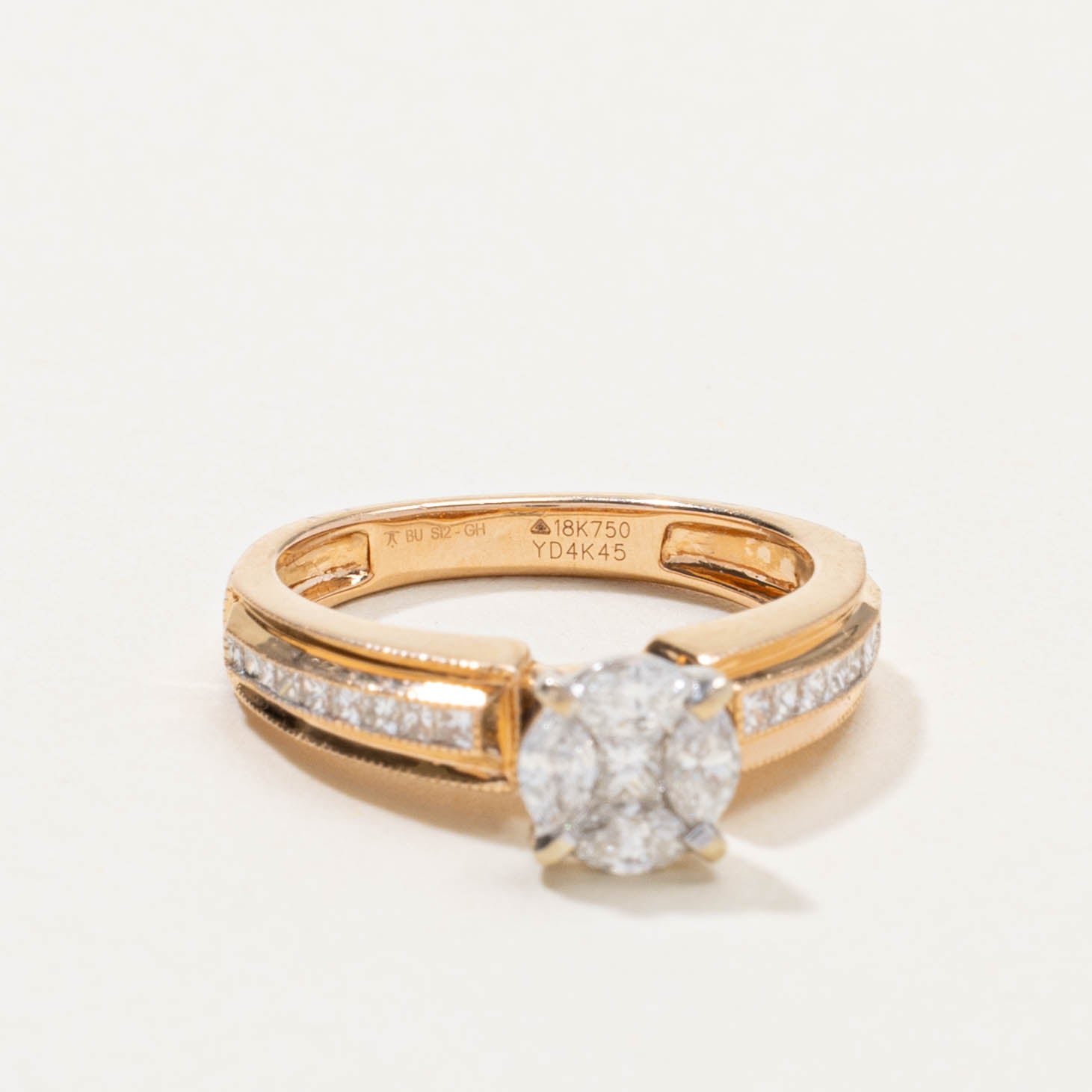 18k Illusion Set Diamond Accented Ring | 0.50ctw | SZ 5