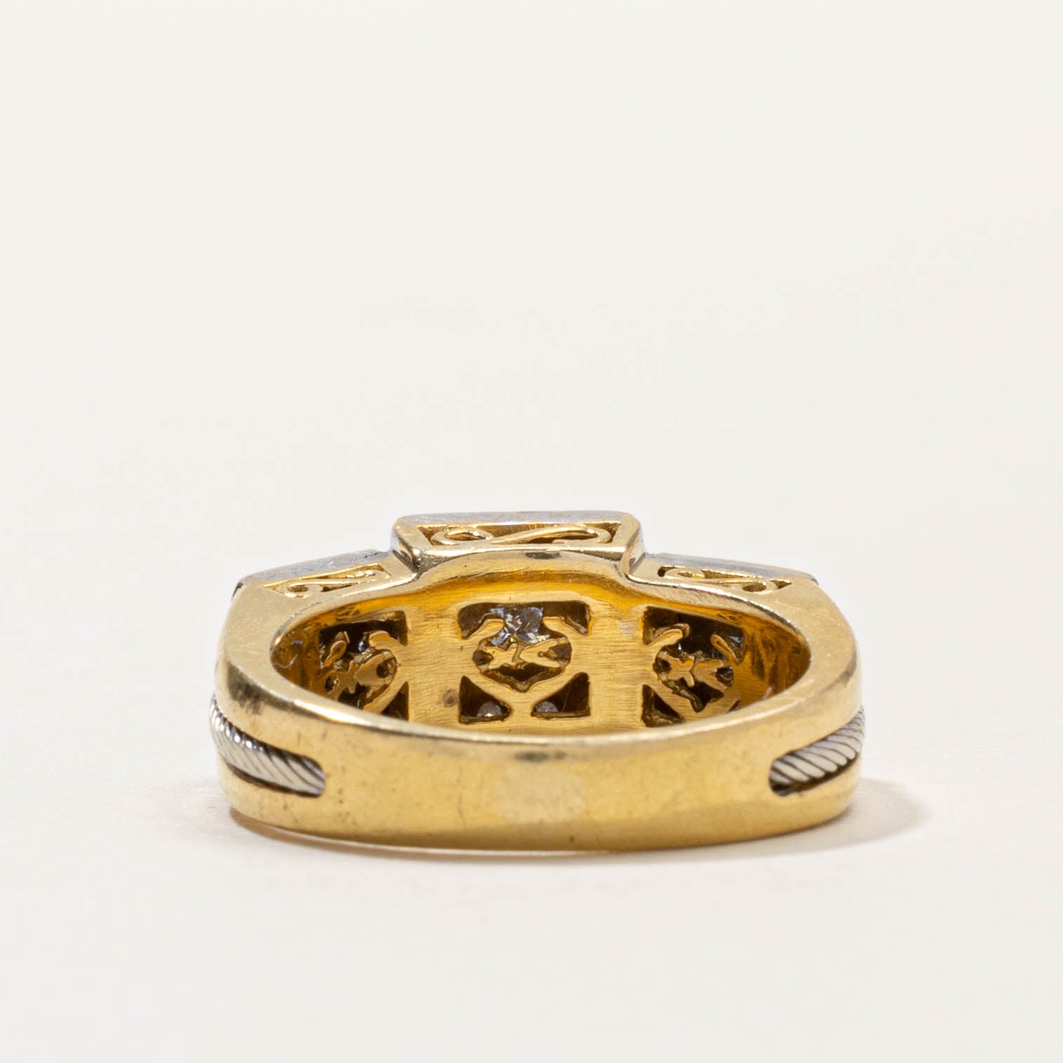 18k Diamond Geometric Multi Cluster Ring | 0.35ctw | SZ 5