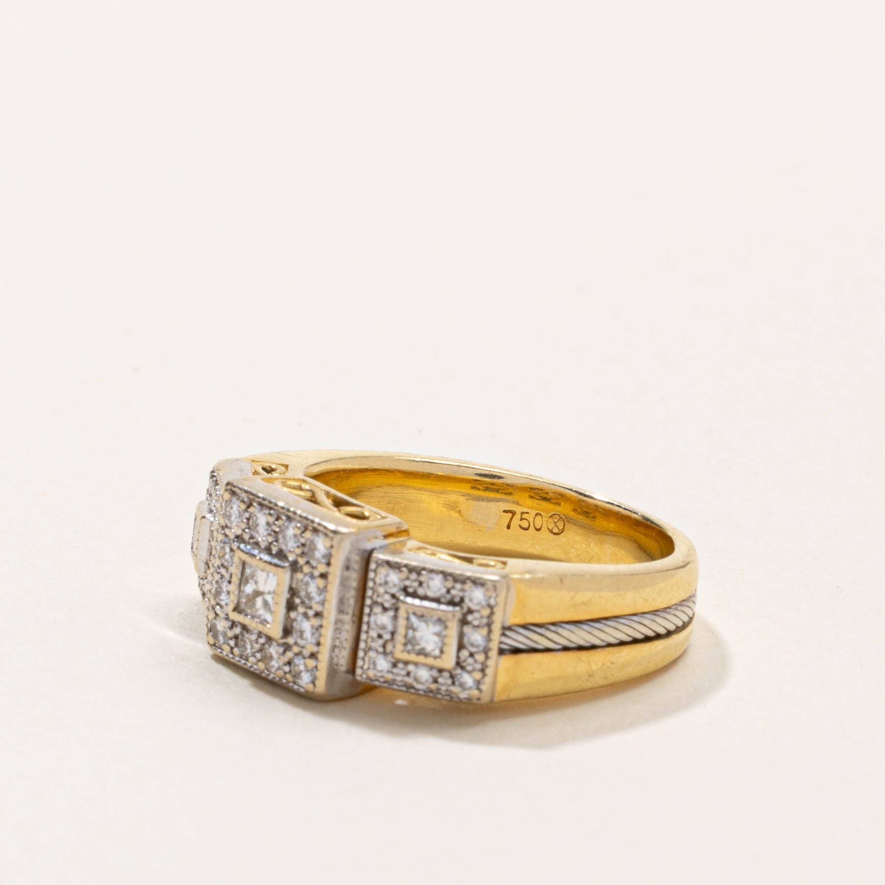 18k Diamond Geometric Multi Cluster Ring | 0.35ctw | SZ 5