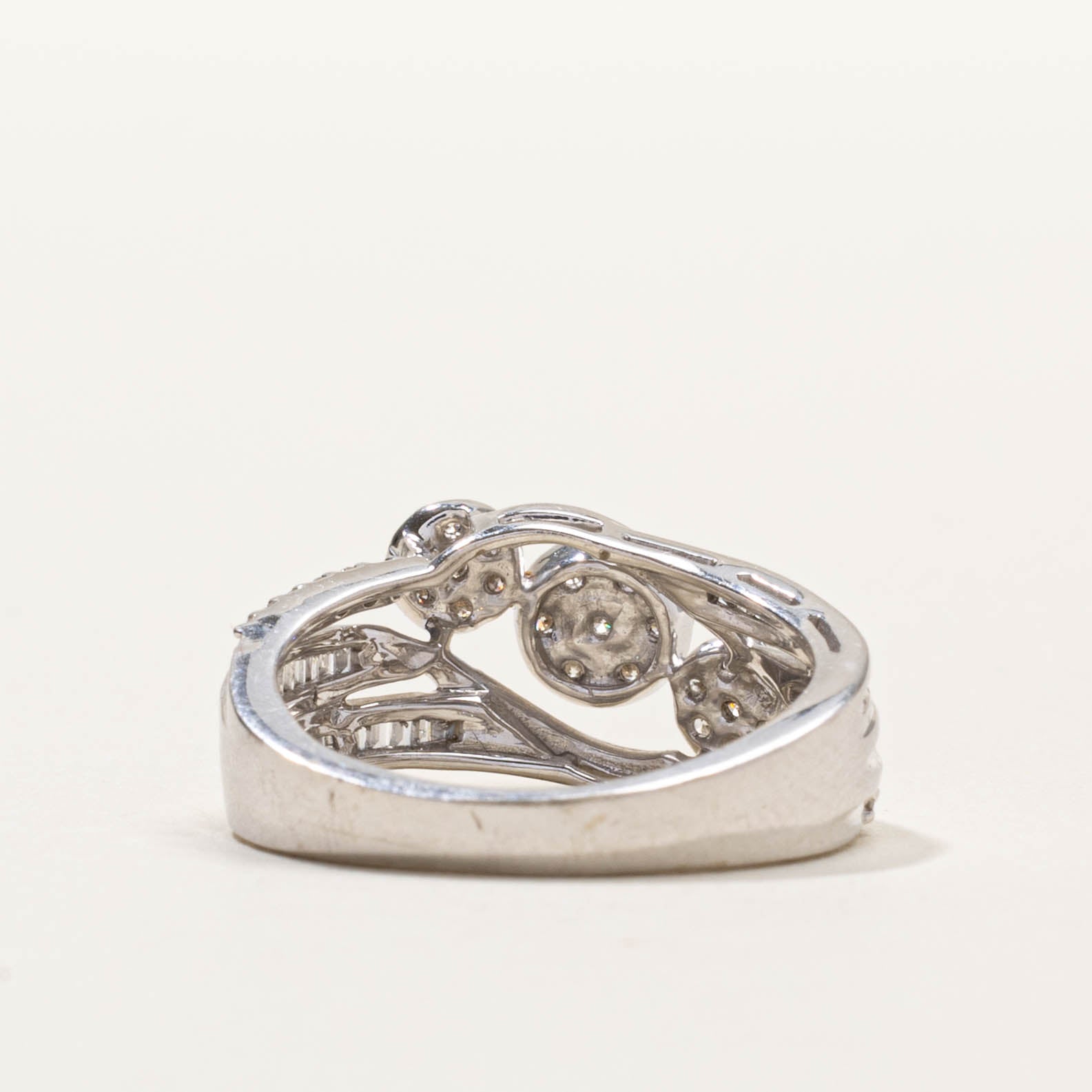 18k Diagonal Diamond Clusters Ring | 0.42ctw | SZ 7.25