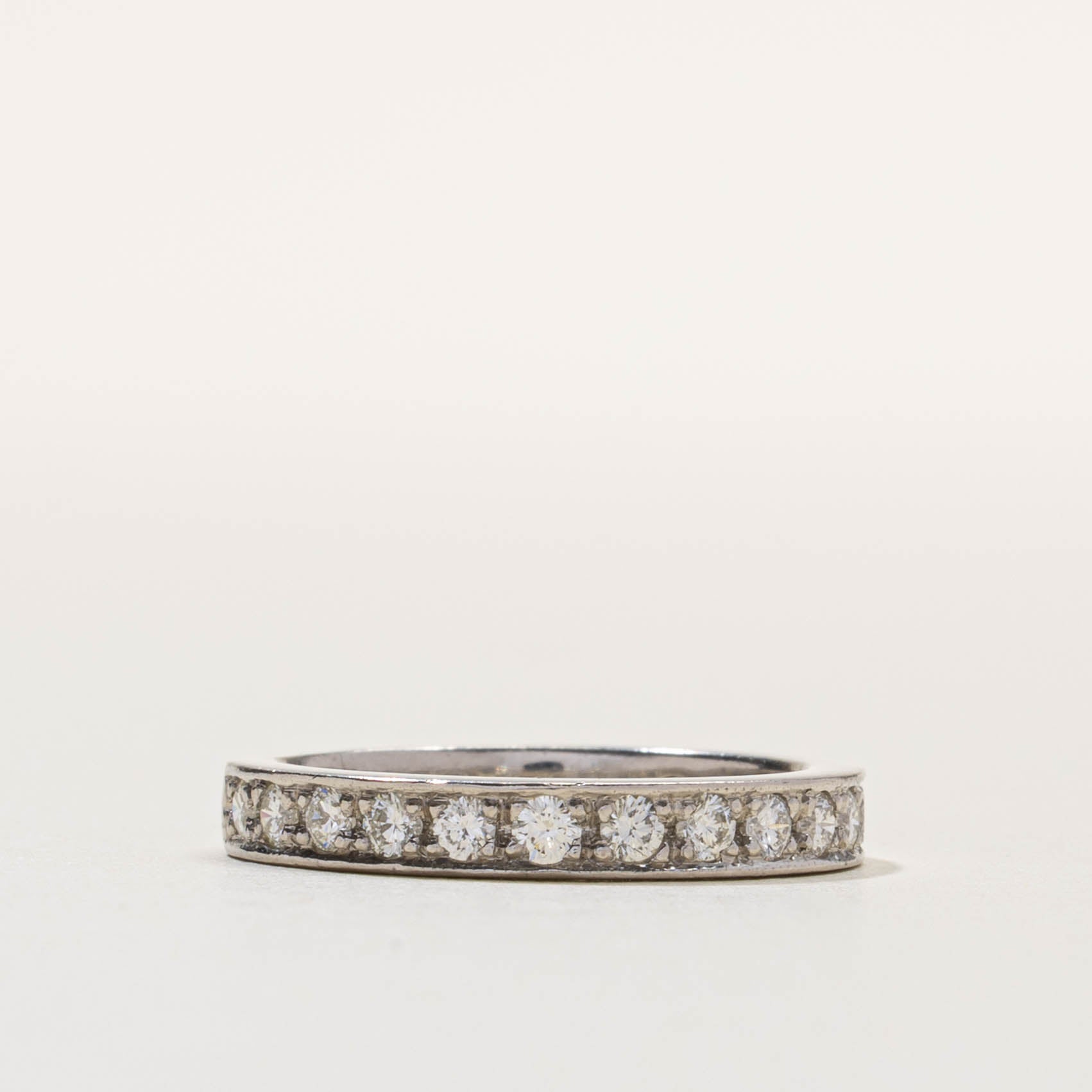 Platinum Semi Eternity Diamond Band | 0.80ctw | 3.35mm | SZ 8