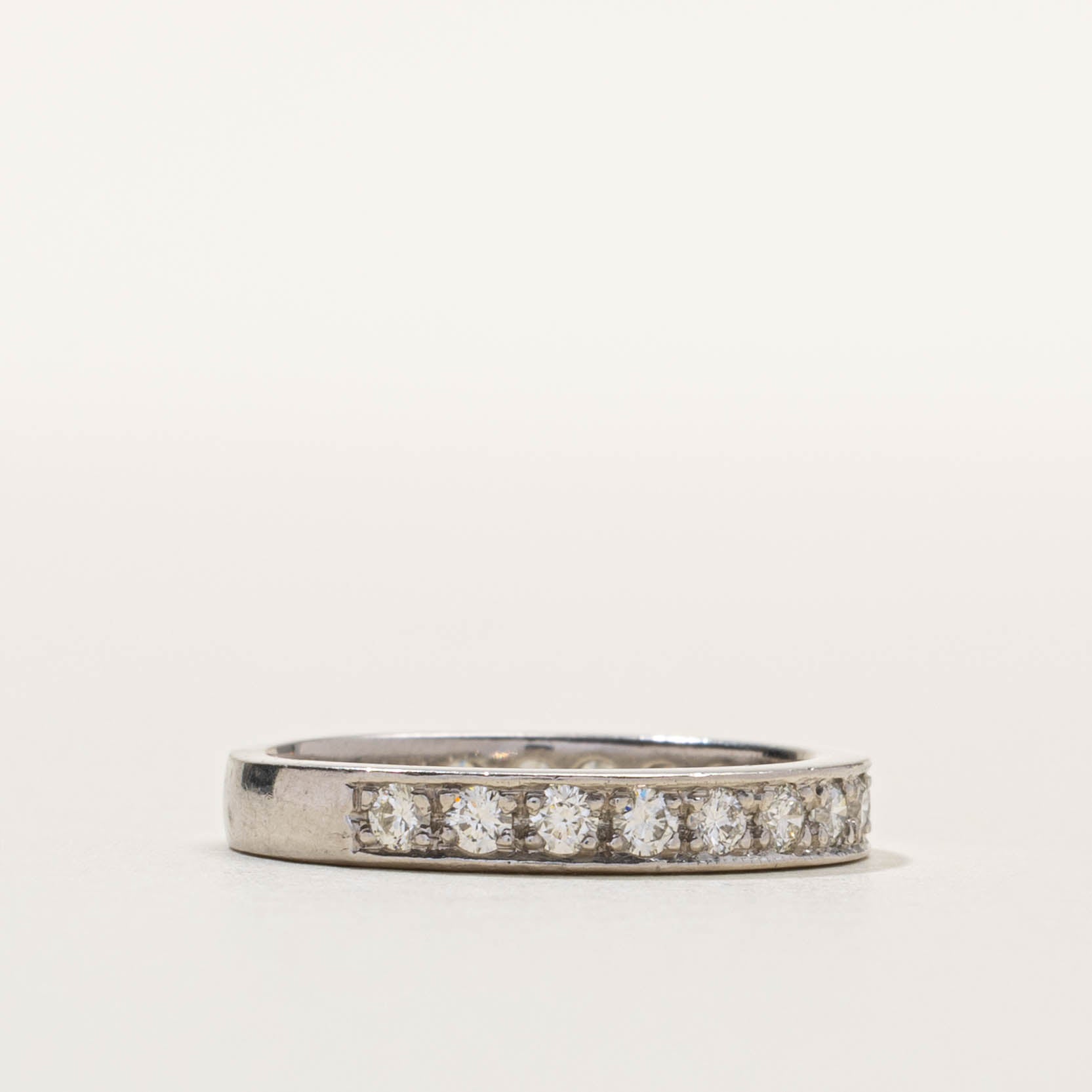 Platinum Semi Eternity Diamond Band | 0.80ctw | 3.35mm | SZ 8