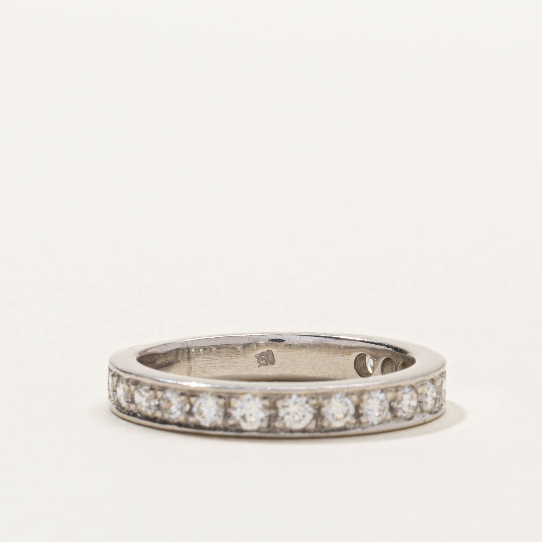 Platinum Semi Eternity Diamond Band | 0.80ctw | 3.35mm | SZ 8