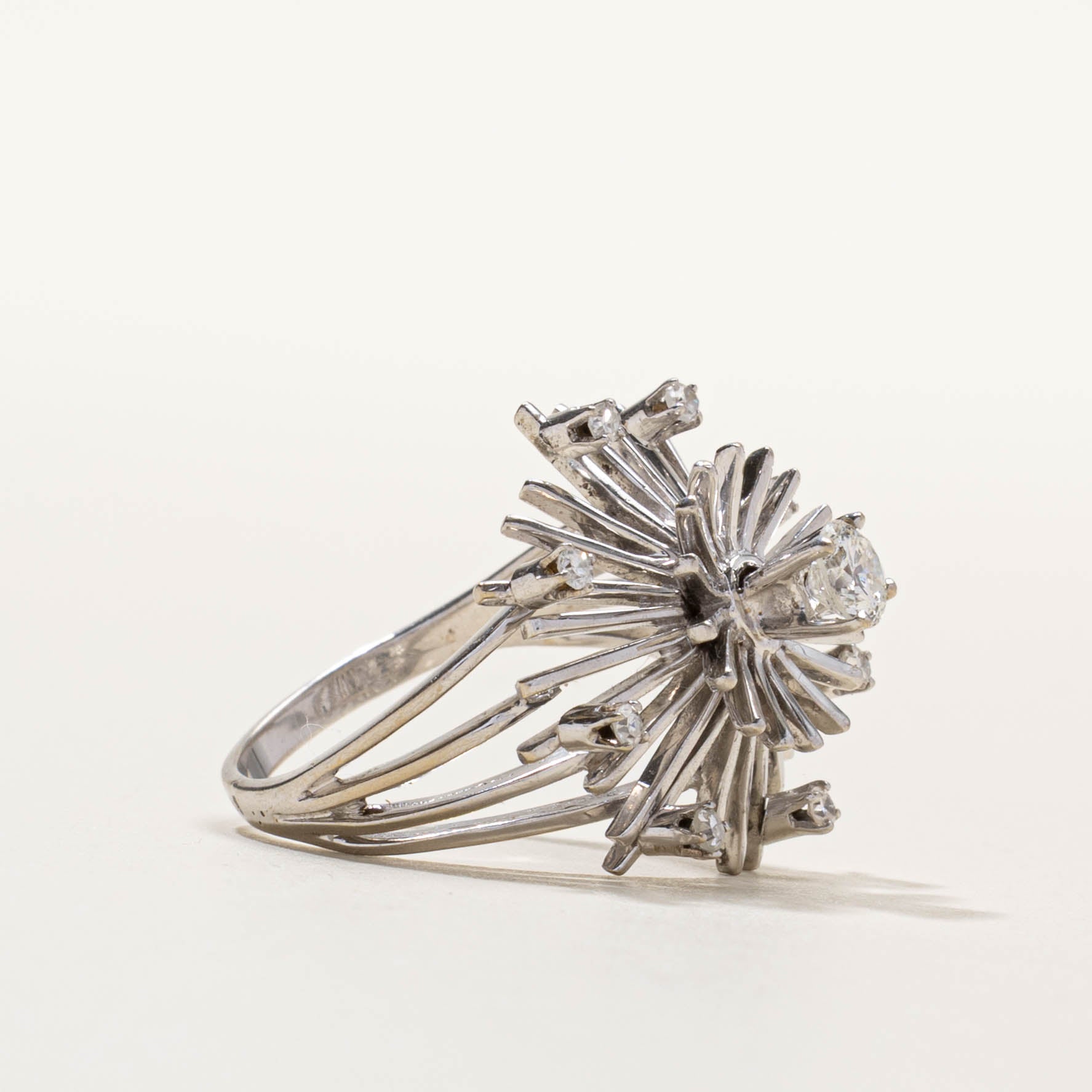 18k Diamond Sunburst Cocktail Ring | 0.49ctw | SZ 7