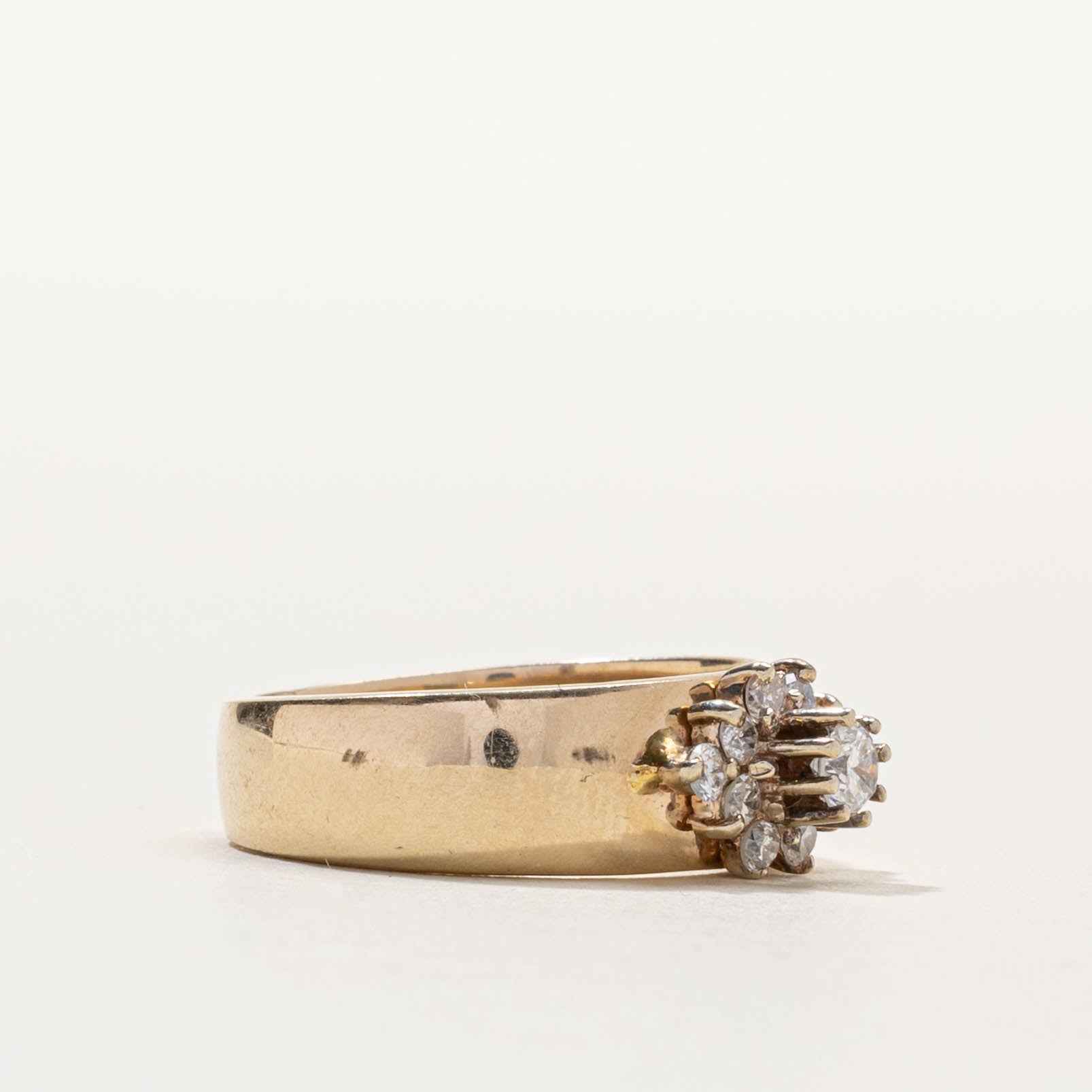 14k Diamond Petal Cluster Ring | 0.37ctw | SZ 7.25