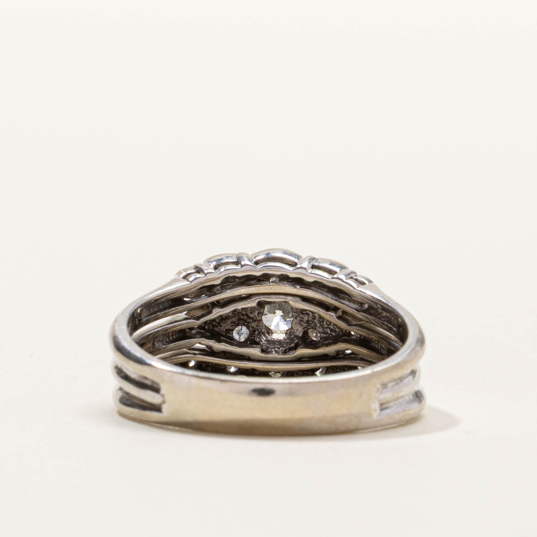 14k Diamond Accented Wedding Ring Set | 0.36ctw | SZ 8.75