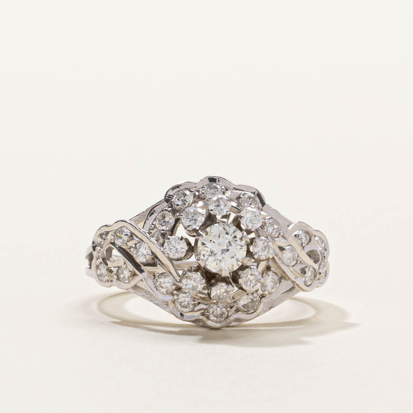 14k Diamond Cluster Dome Ring | 0.67ctw | SZ 6