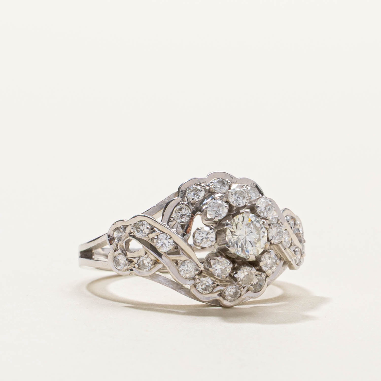 14k Diamond Cluster Dome Ring | 0.67ctw | SZ 6