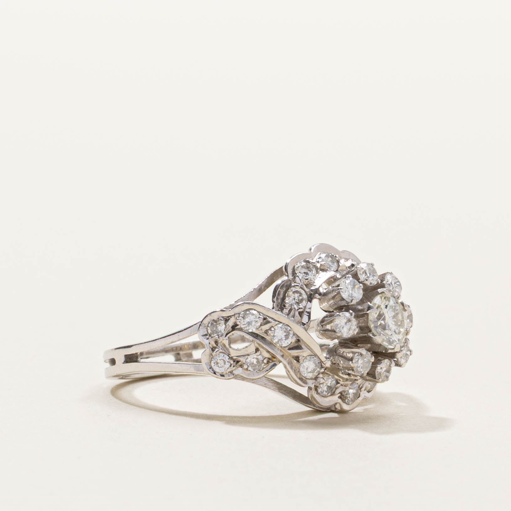 14k Diamond Cluster Dome Ring | 0.67ctw | SZ 6