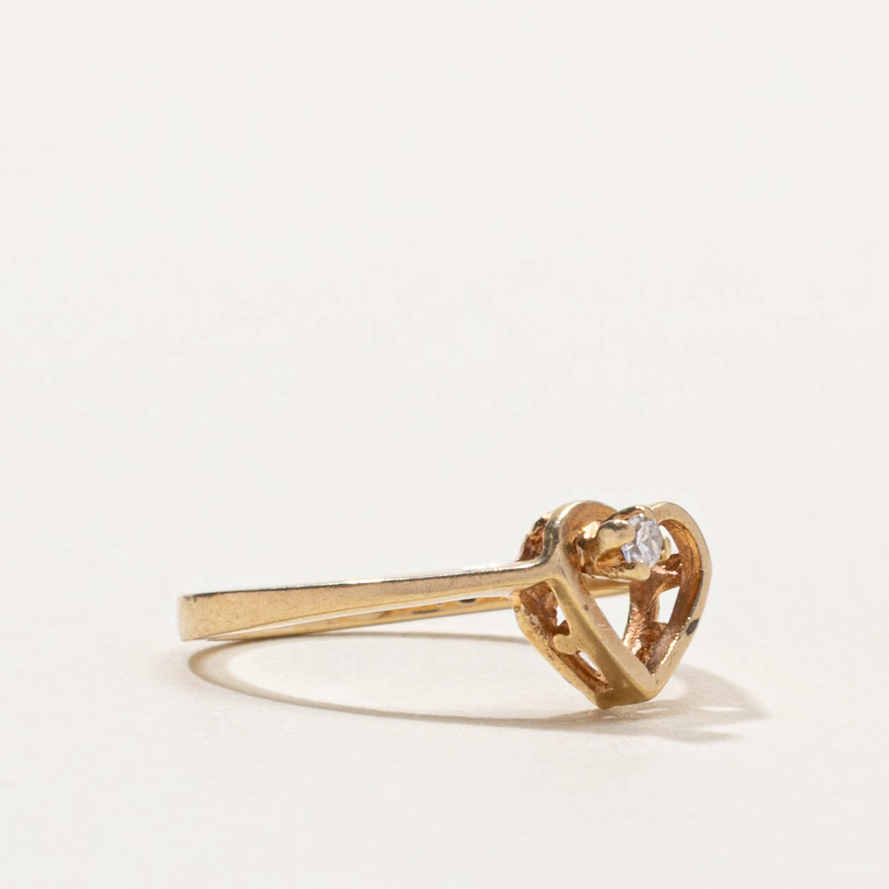 10k Diamond Heart Ring | SZ 3