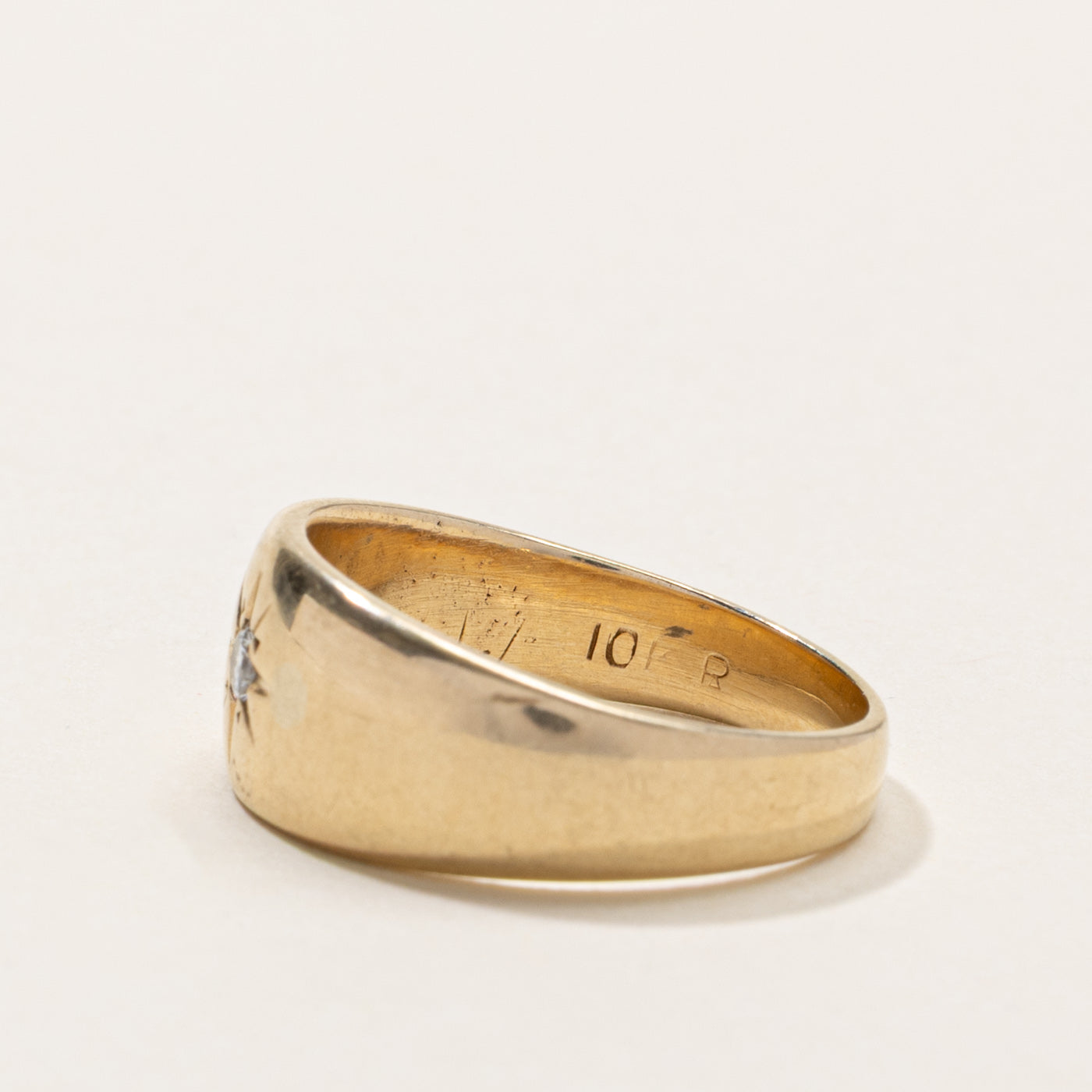 10k Star Set Diamond Band | SZ 6.75