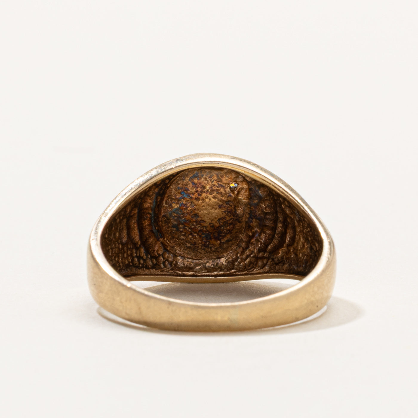 10k Diamond "JG" Initial Signet Ring | SZ 8.5