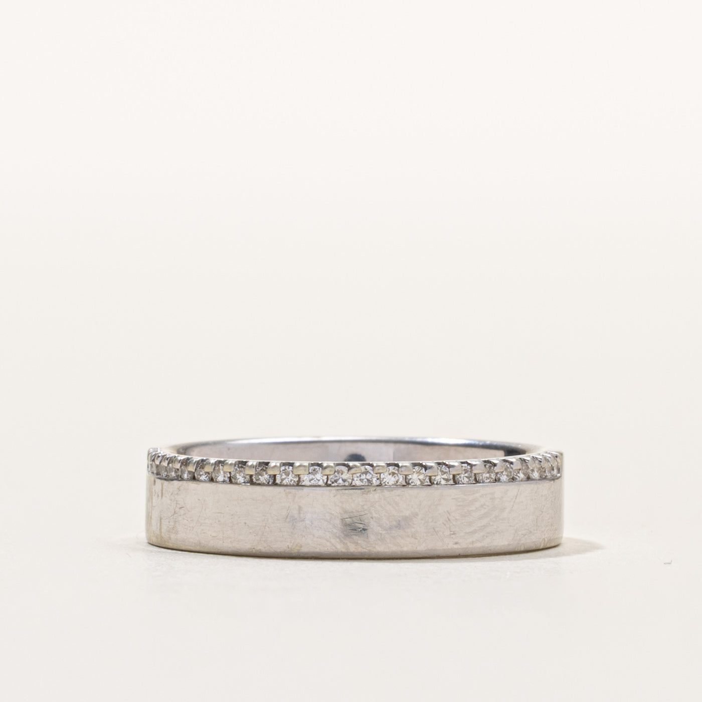 10k Semi Eternity Diamond Edged Band | 4.55mm | SZ 7