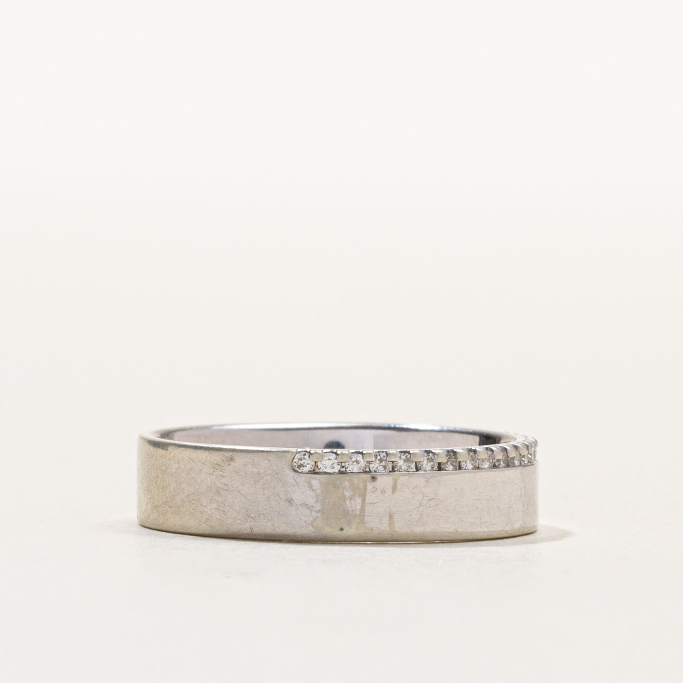 10k Semi Eternity Diamond Edged Band | 4.55mm | SZ 7