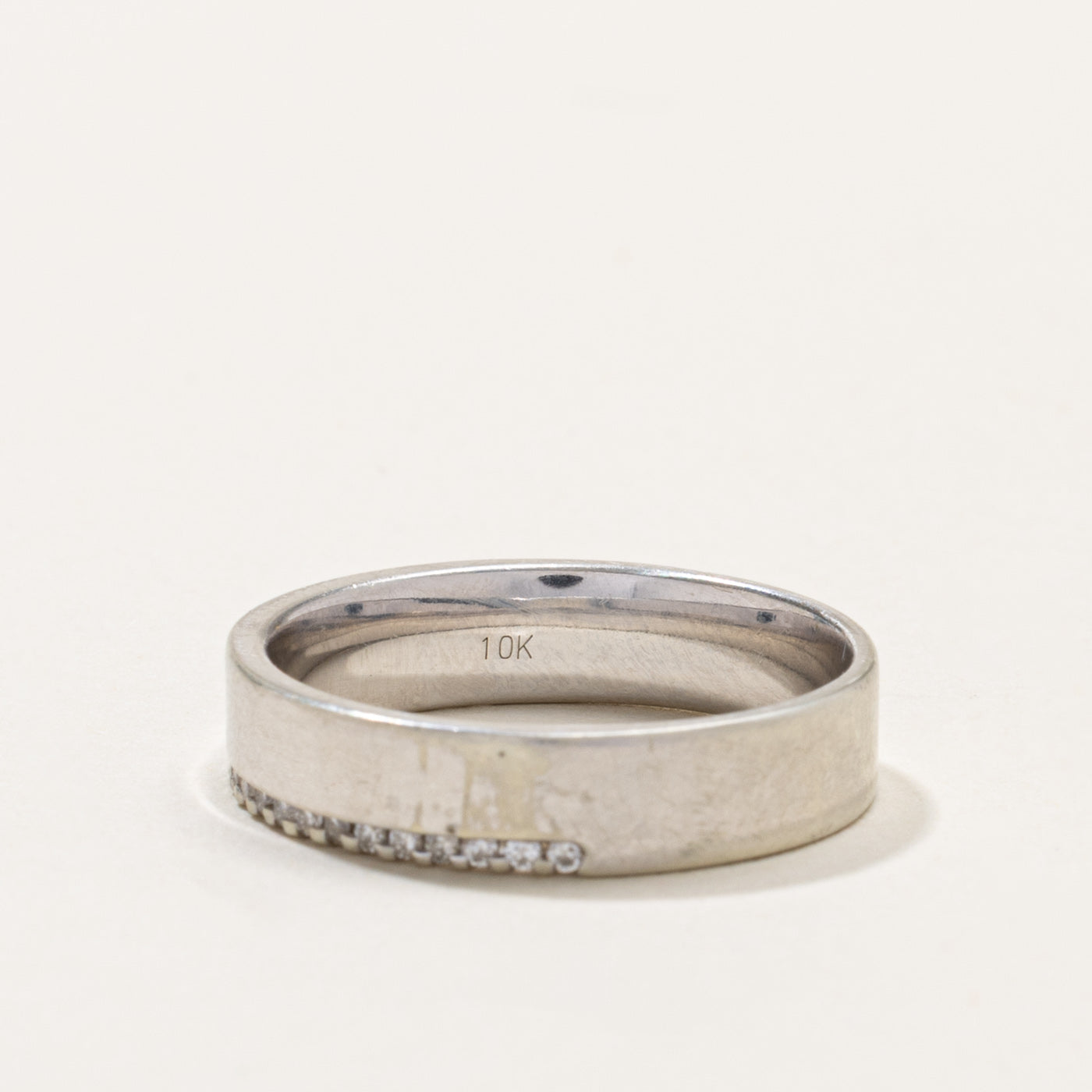 10k Semi Eternity Diamond Edged Band | 4.55mm | SZ 7