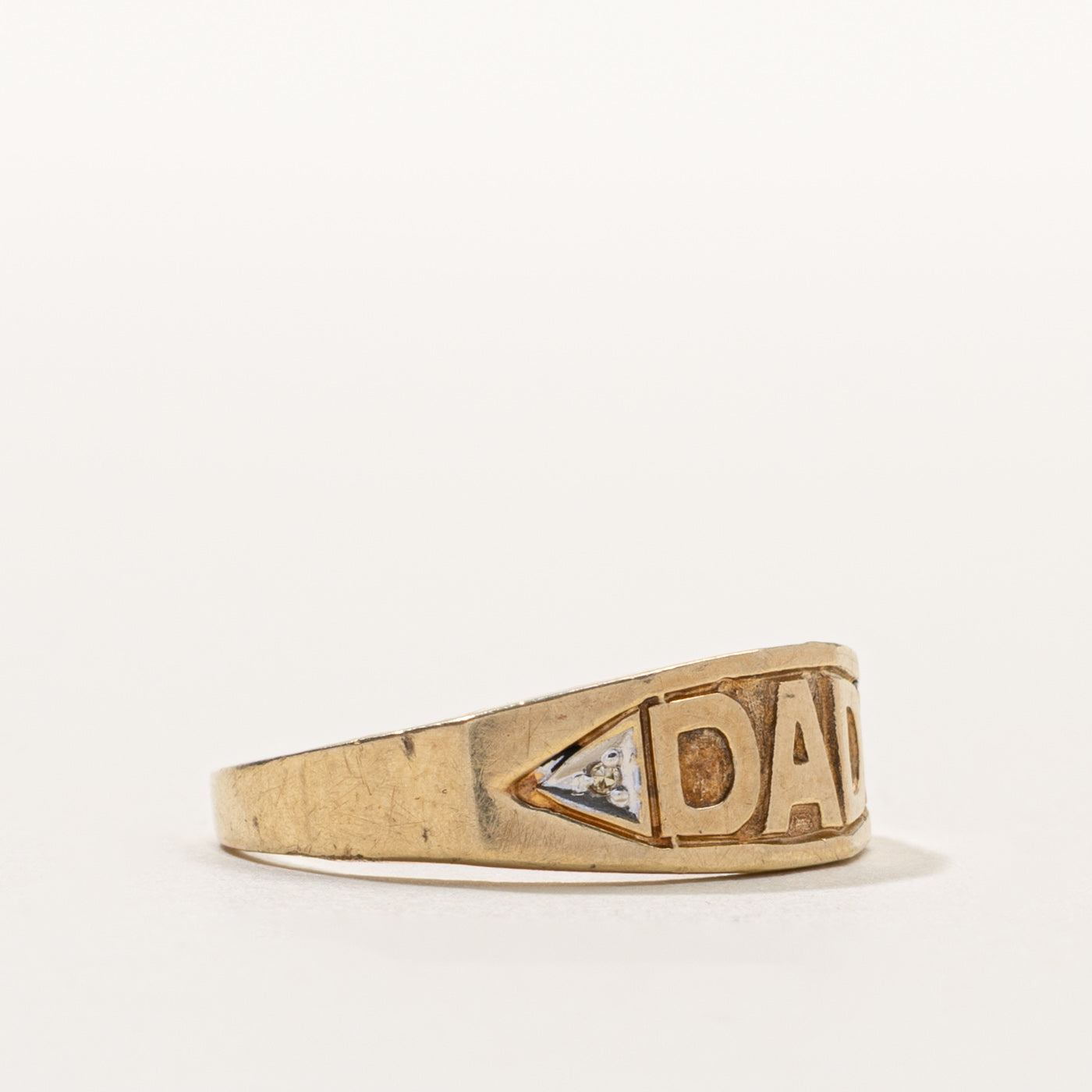 10k "Dad" Diamond Accented Ring | SZ 9.75