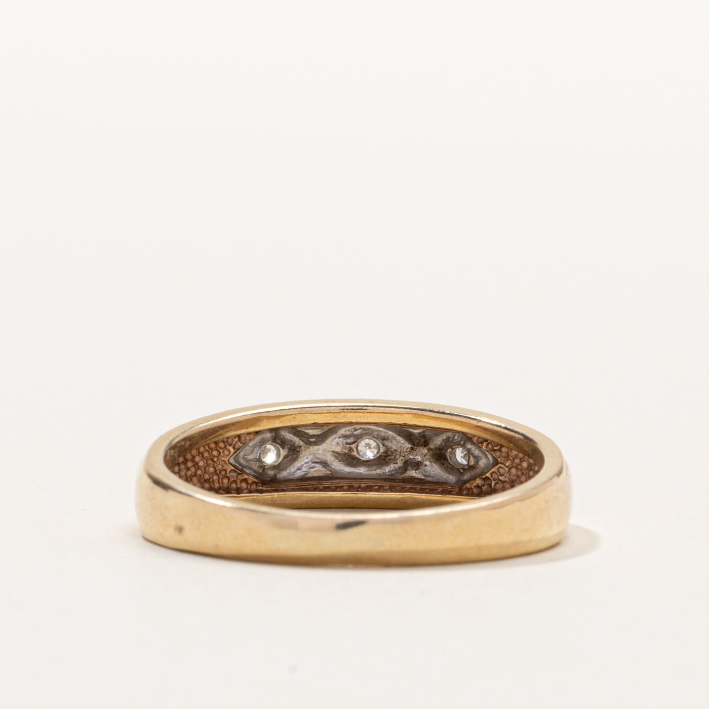 Canadian 10k Diamond Geometric Band | SZ 10.25