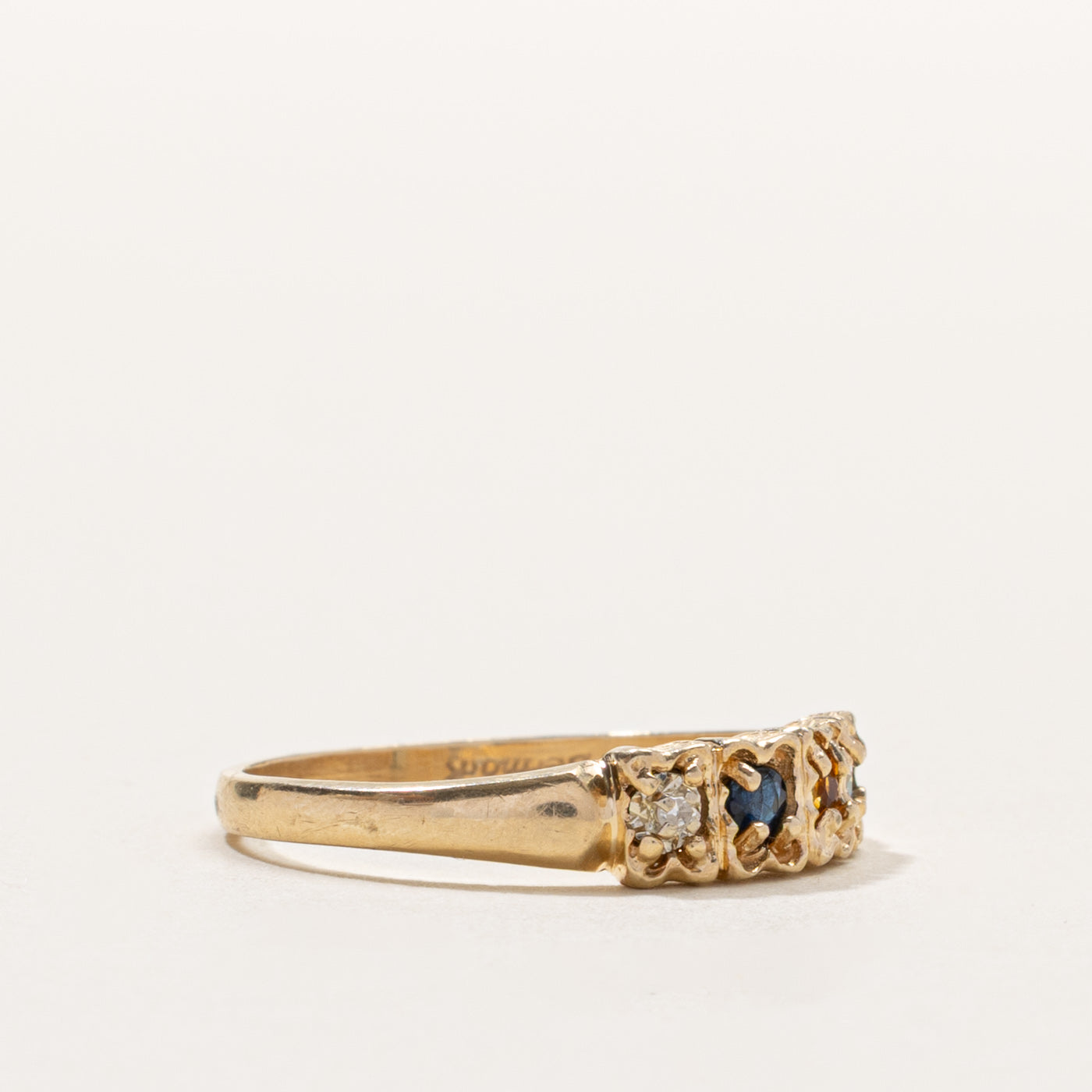 10k Four Stone Multi Gemstone Ring | SZ 8.75