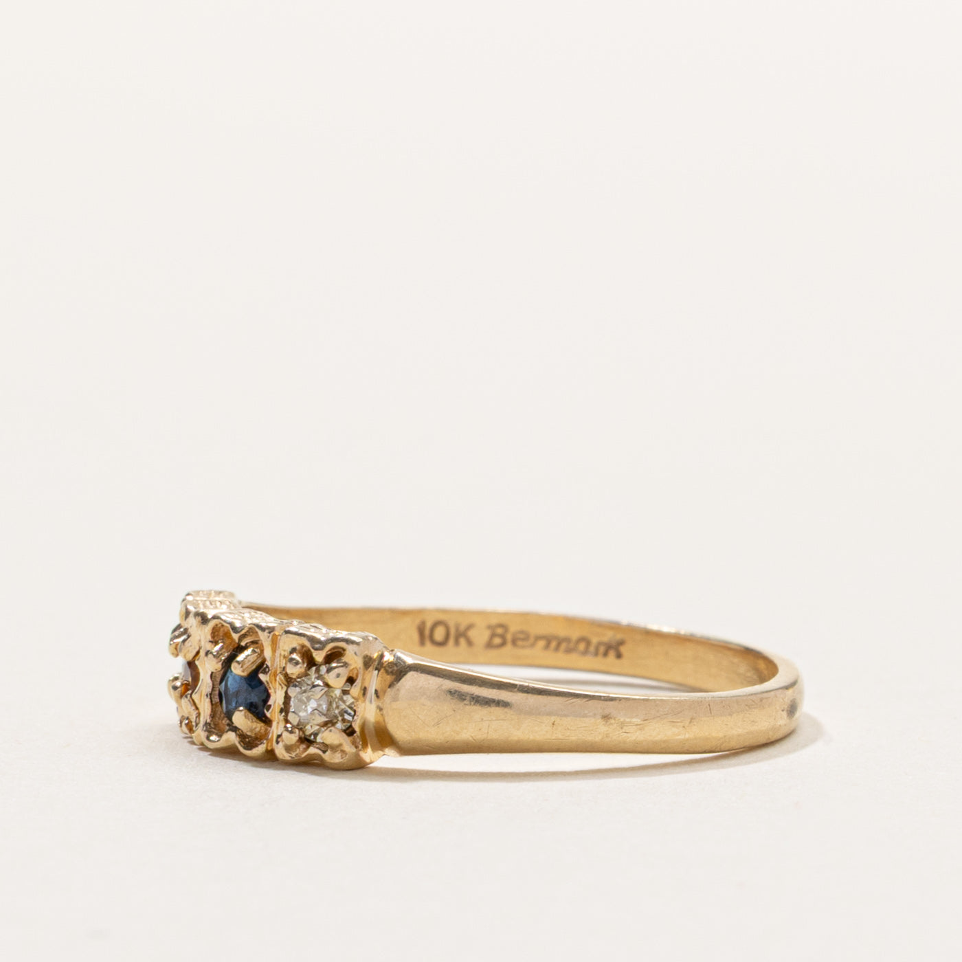 10k Four Stone Multi Gemstone Ring | SZ 8.75