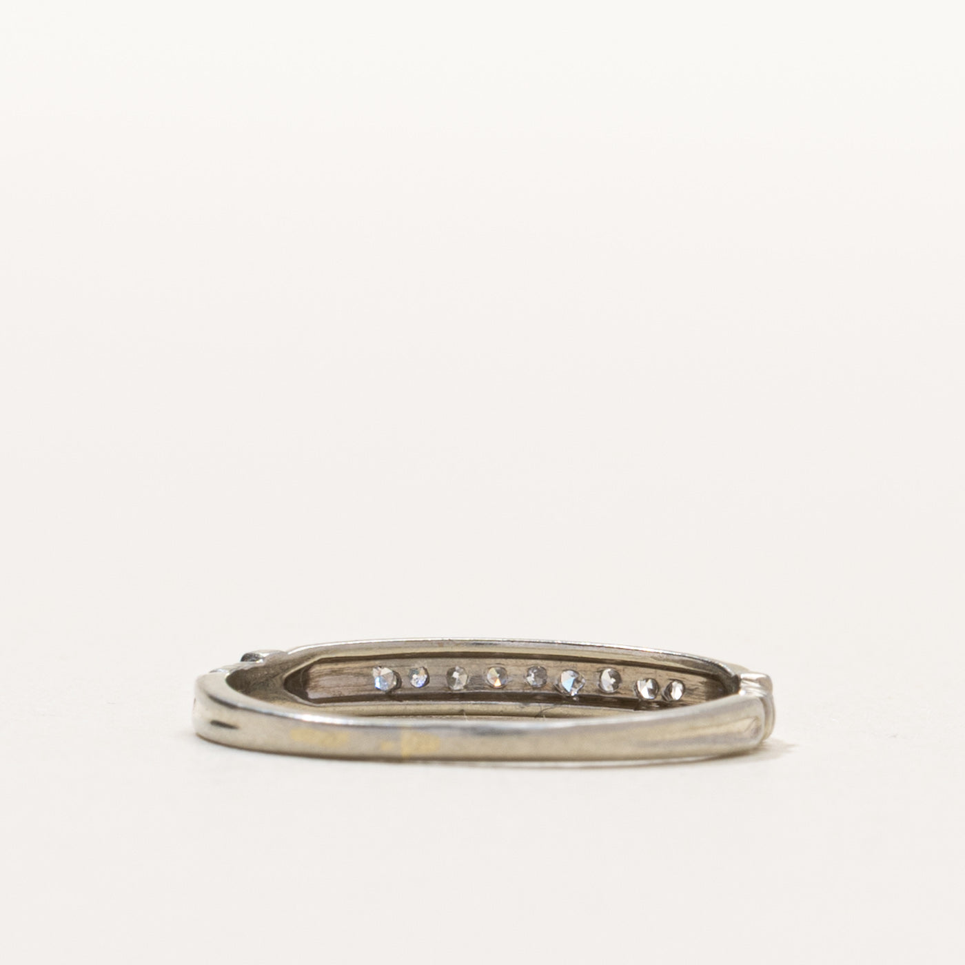 18k Semi Eternity Diamond Engraved Band | SZ 5
