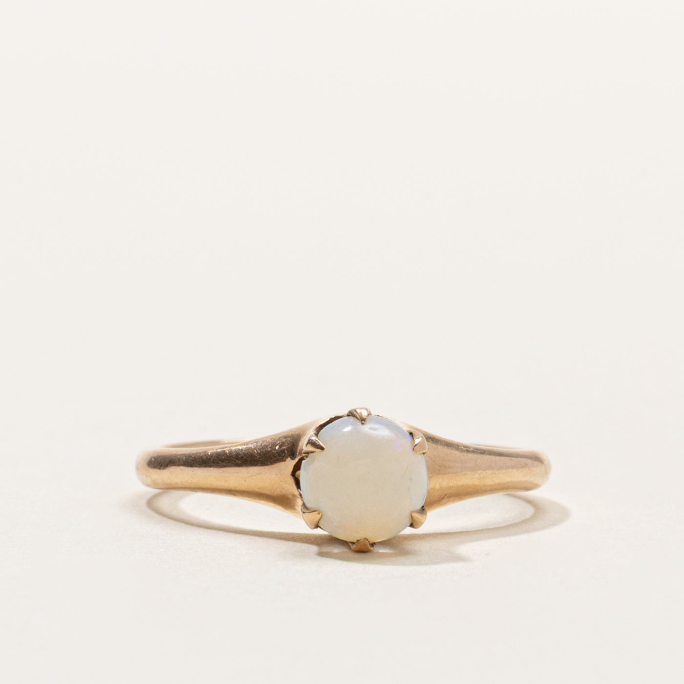 10k Prong Set Solitaire Opal Ring | SZ 6.25