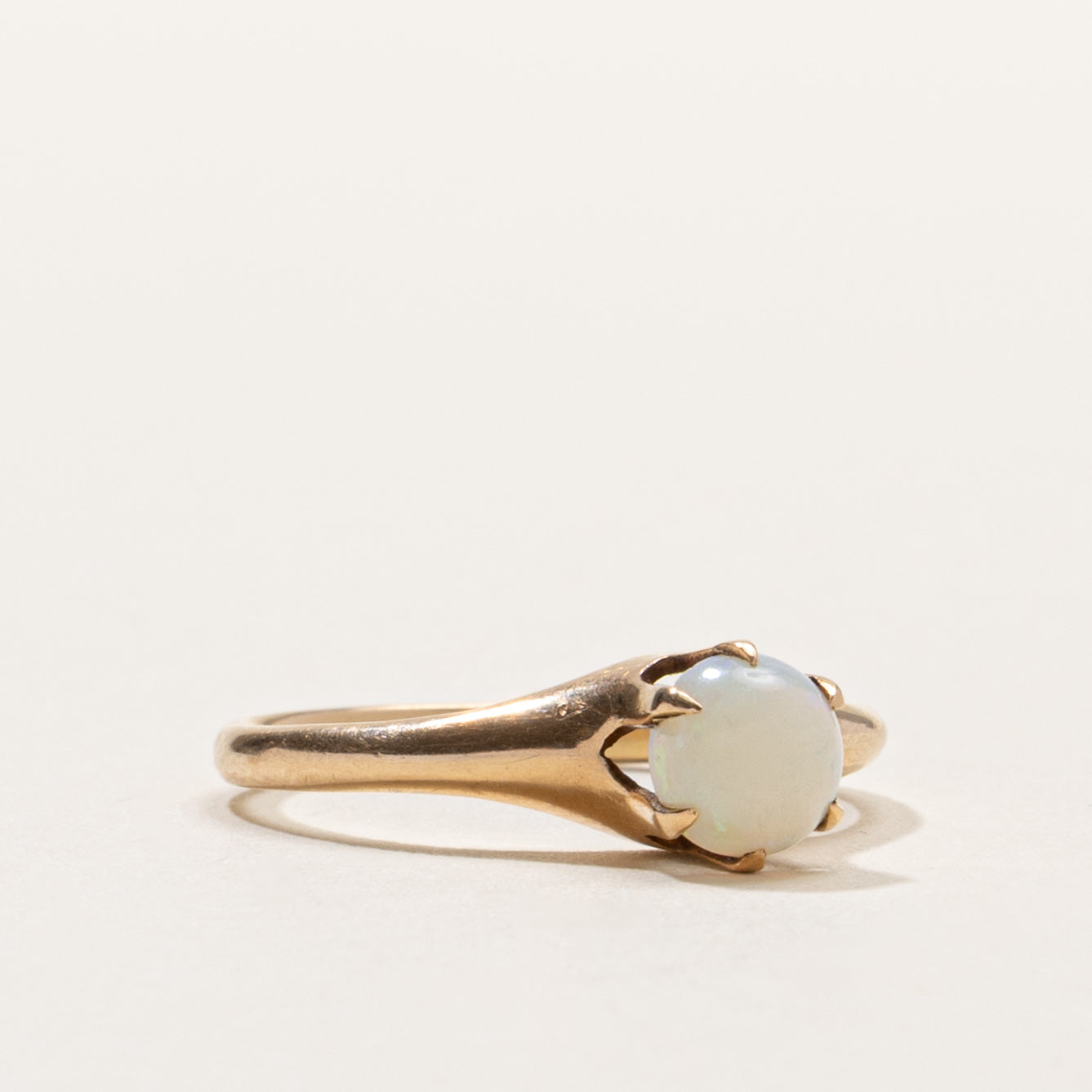 10k Prong Set Solitaire Opal Ring | SZ 6.25