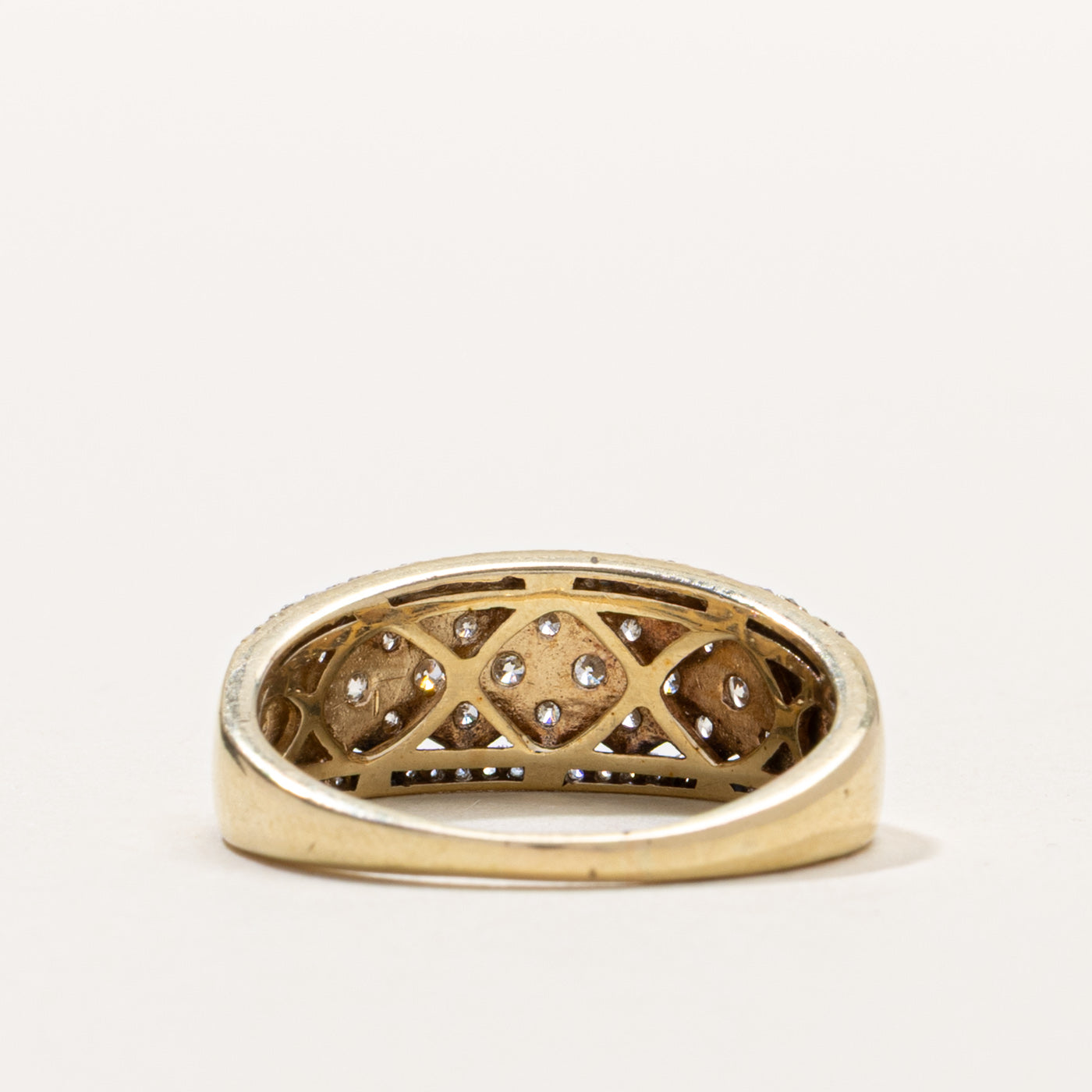 10k Semi Eternity Diamond Braided Band | SZ 8