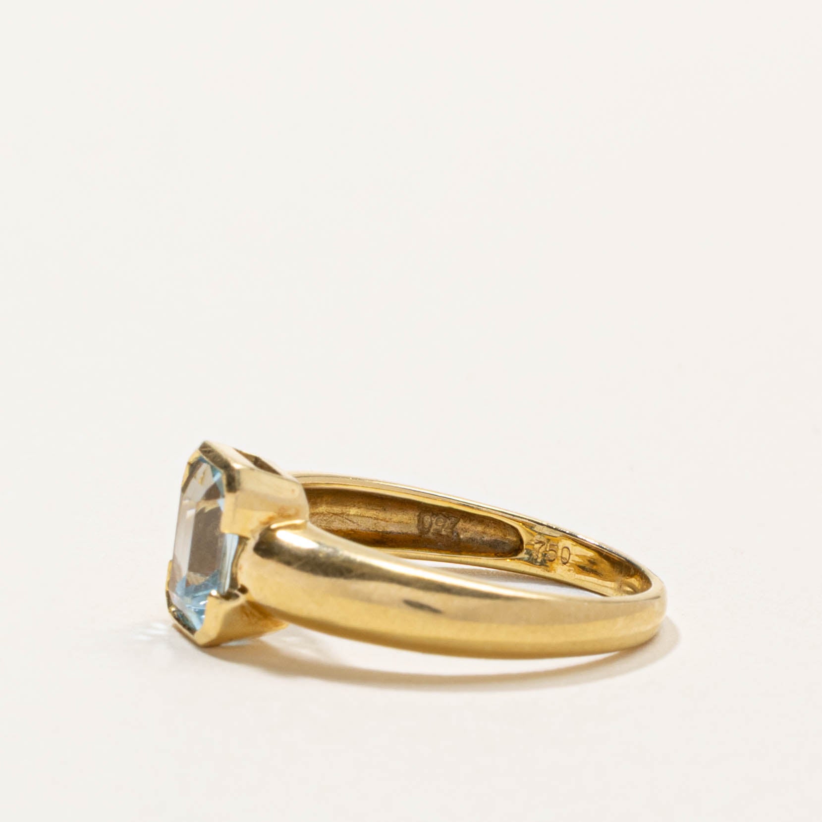 1993 French 18k Aquamarine Ring | 0.80ct | SZ 6.5