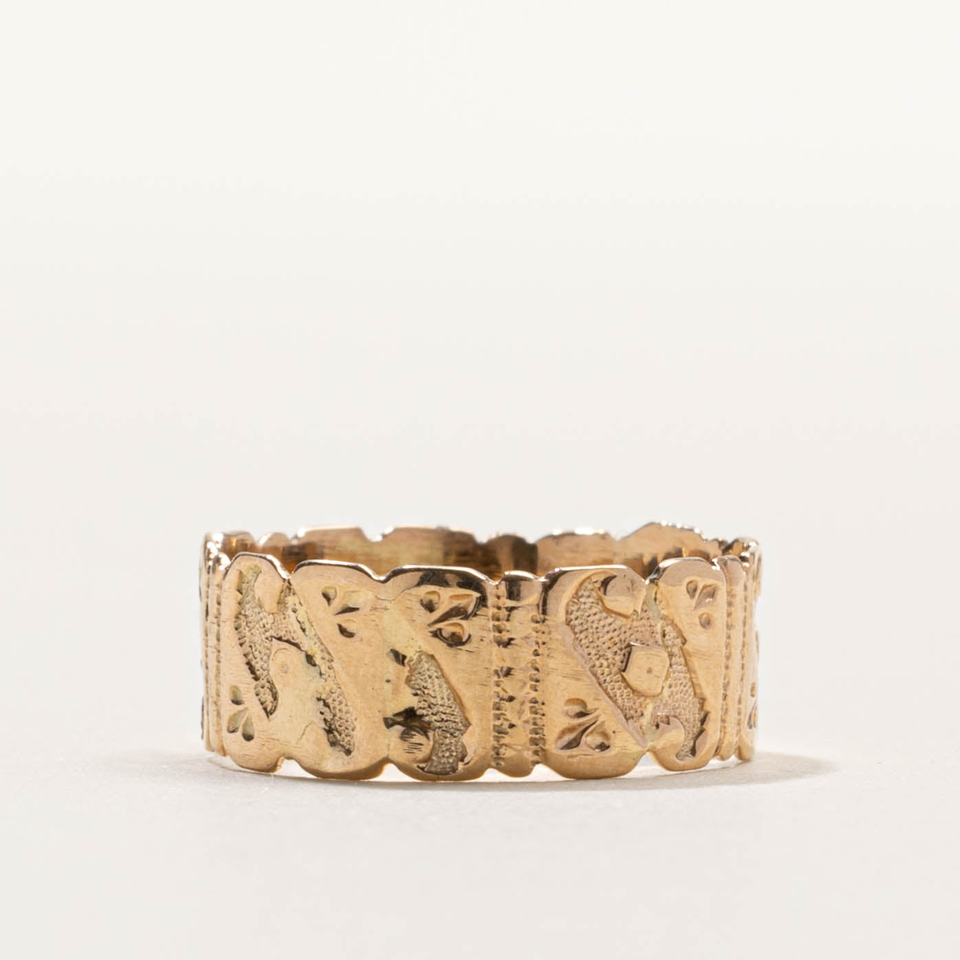 10k Rough Textured Band | 6.40mm | SZ 5