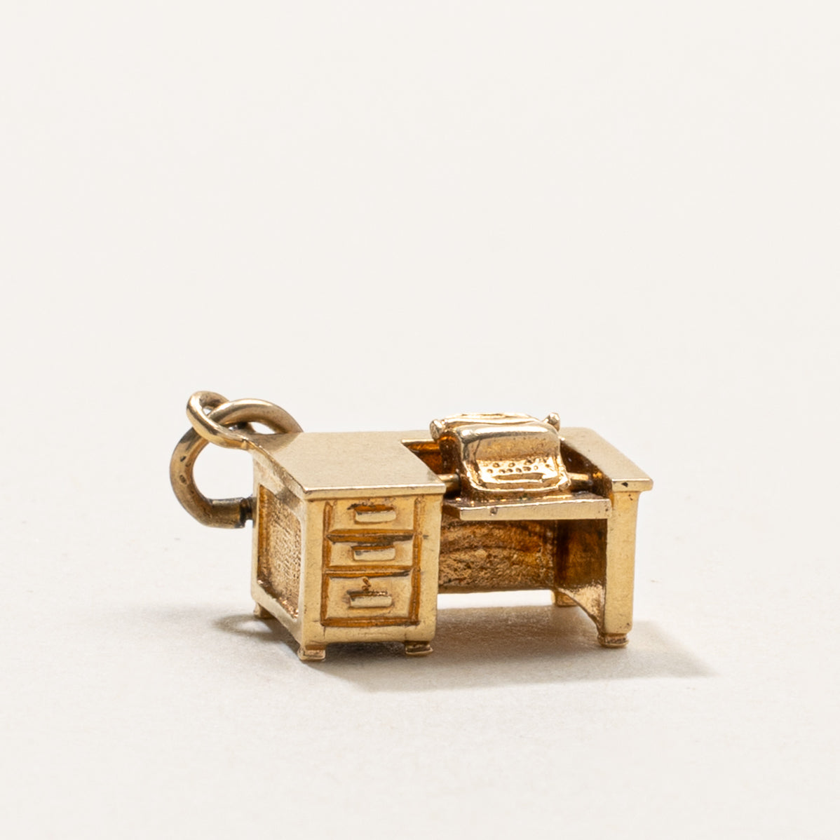 14k Typewriter & Desk Charm