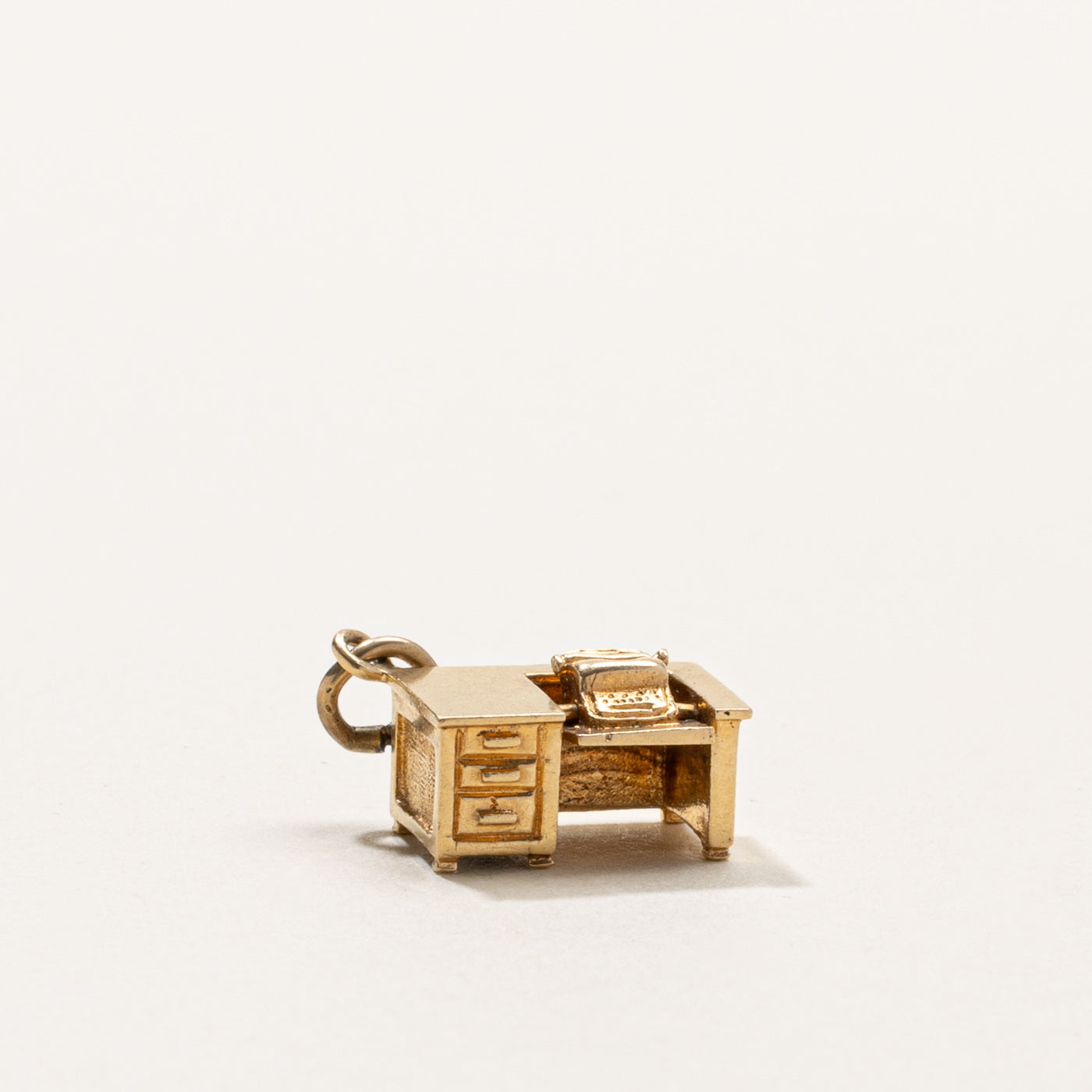 14k Typewriter & Desk Charm