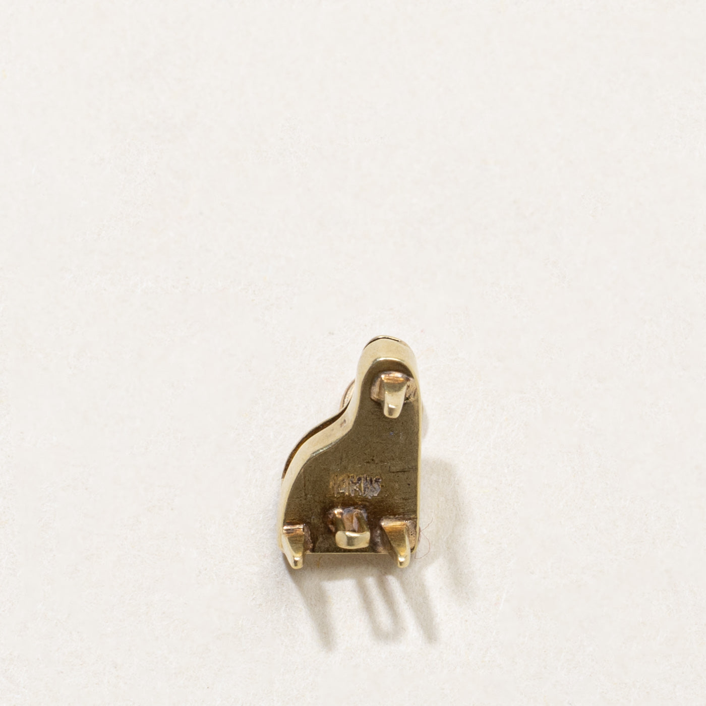 14k Enamel Detailed Piano Charm