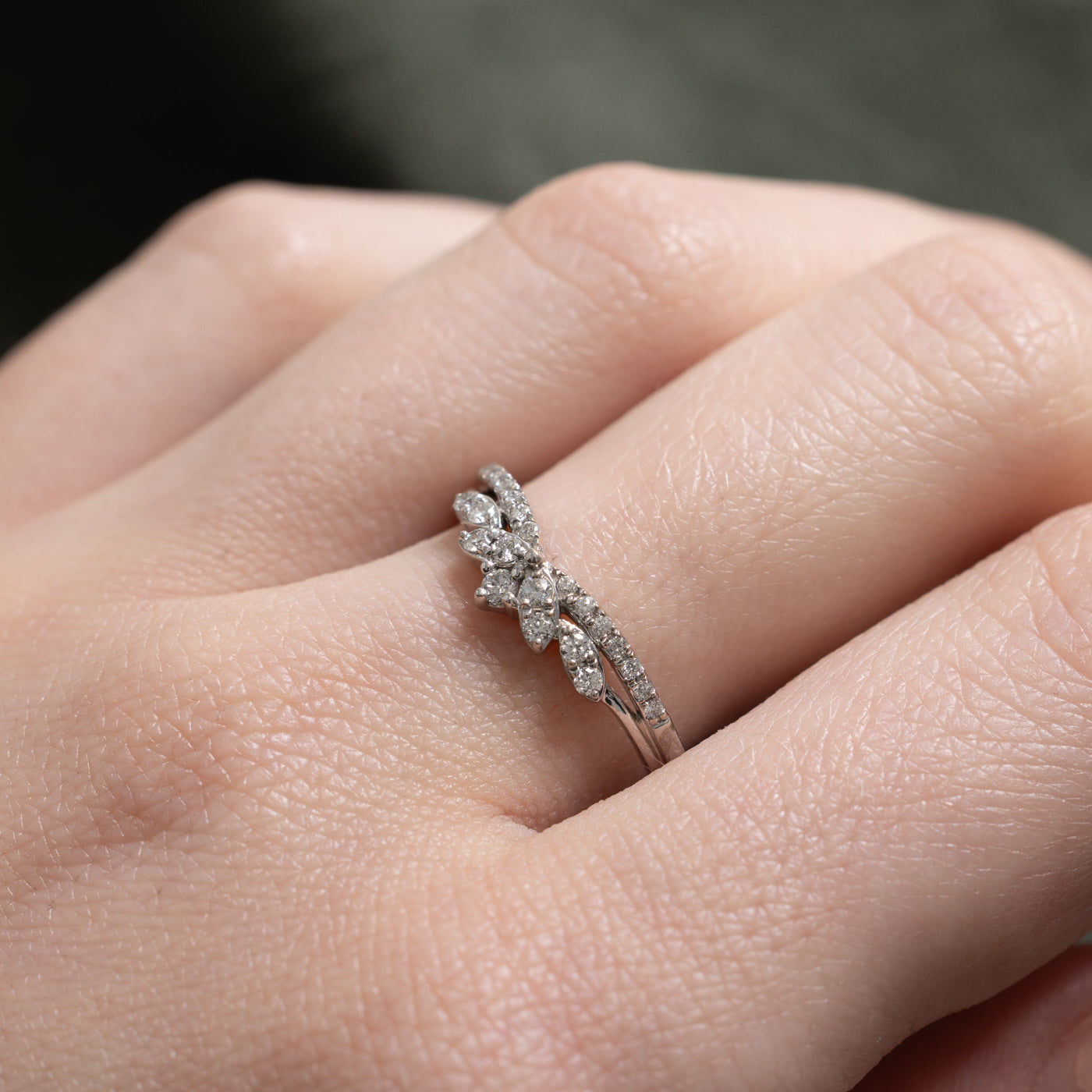 10k Diamond Cluster Contour Ring | 0.20ctw | SZ 6.5