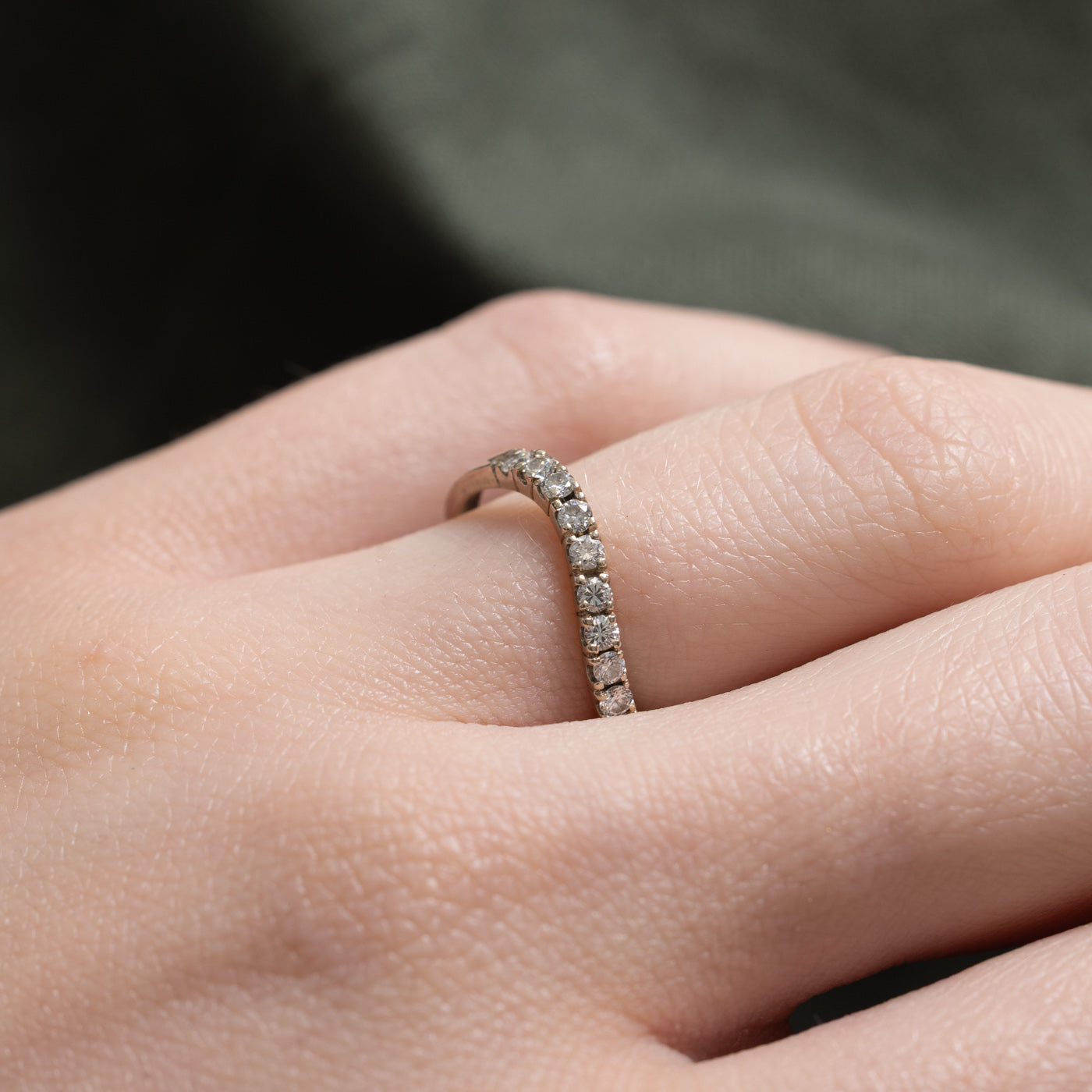 14k Semi Eternity Diamond Contour Ring | 0.25ctw | SZ 4.75