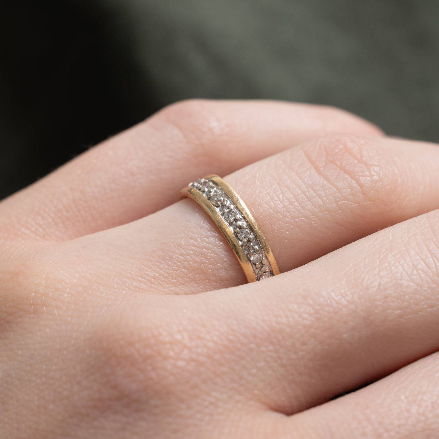 14k Semi Eternity Diamond Band | 0.14ctw | 4.60mm | SZ 5.75