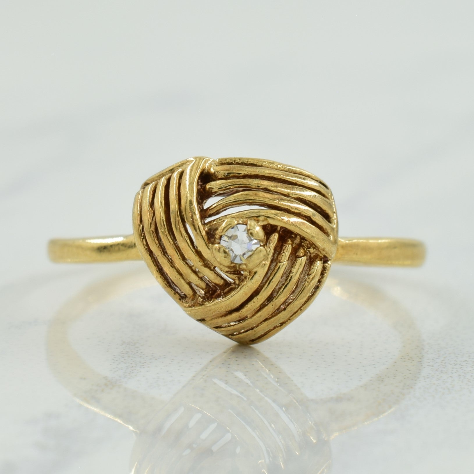 Bague en diamant unique | 0,03 ct | Taille 8,5 |