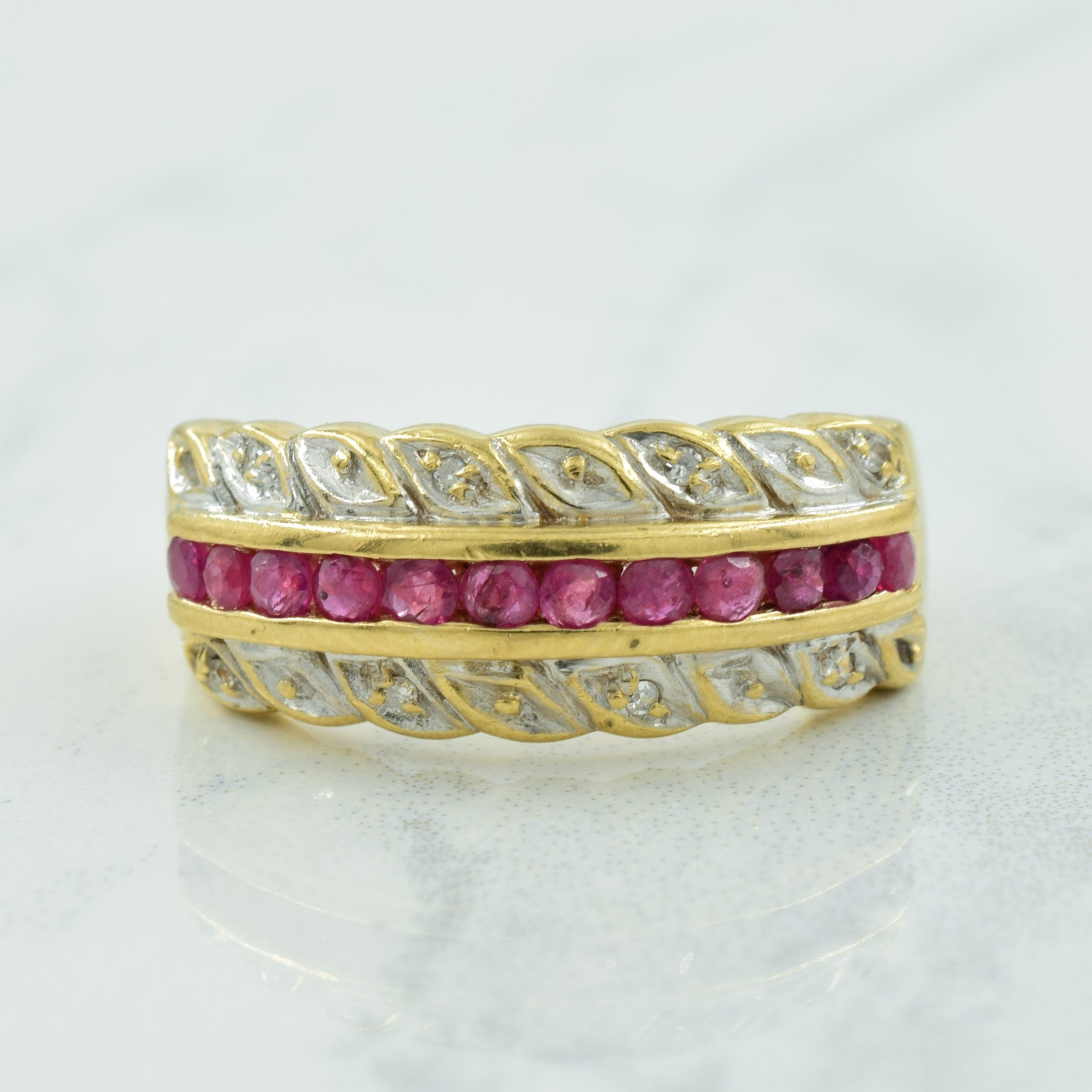 Ruby & Diamond Ring | 0.50ctw, 0.03ctw | SZ 8.25 |