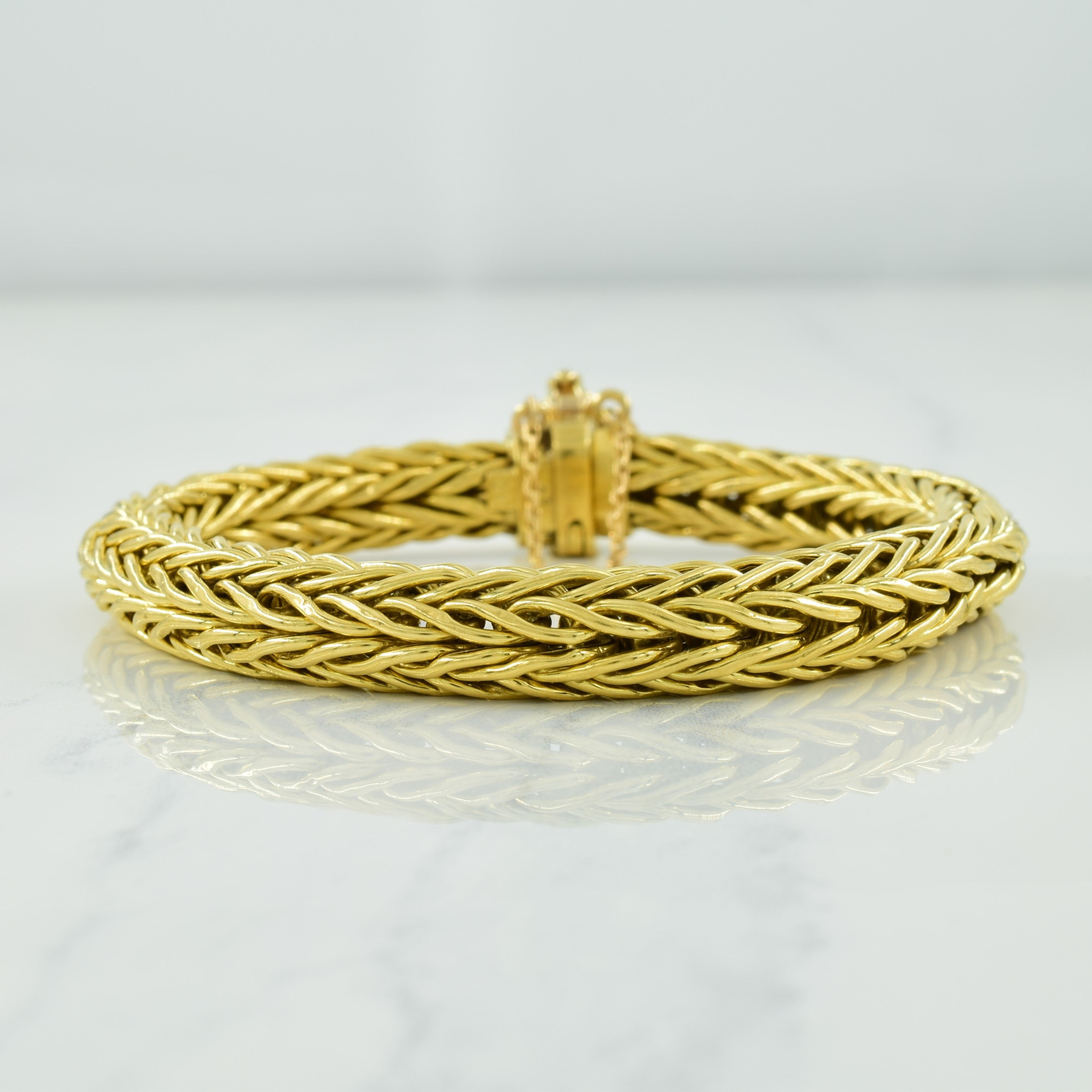 18k Yellow Gold Foxtail Chain Bracelet | 8.75" |