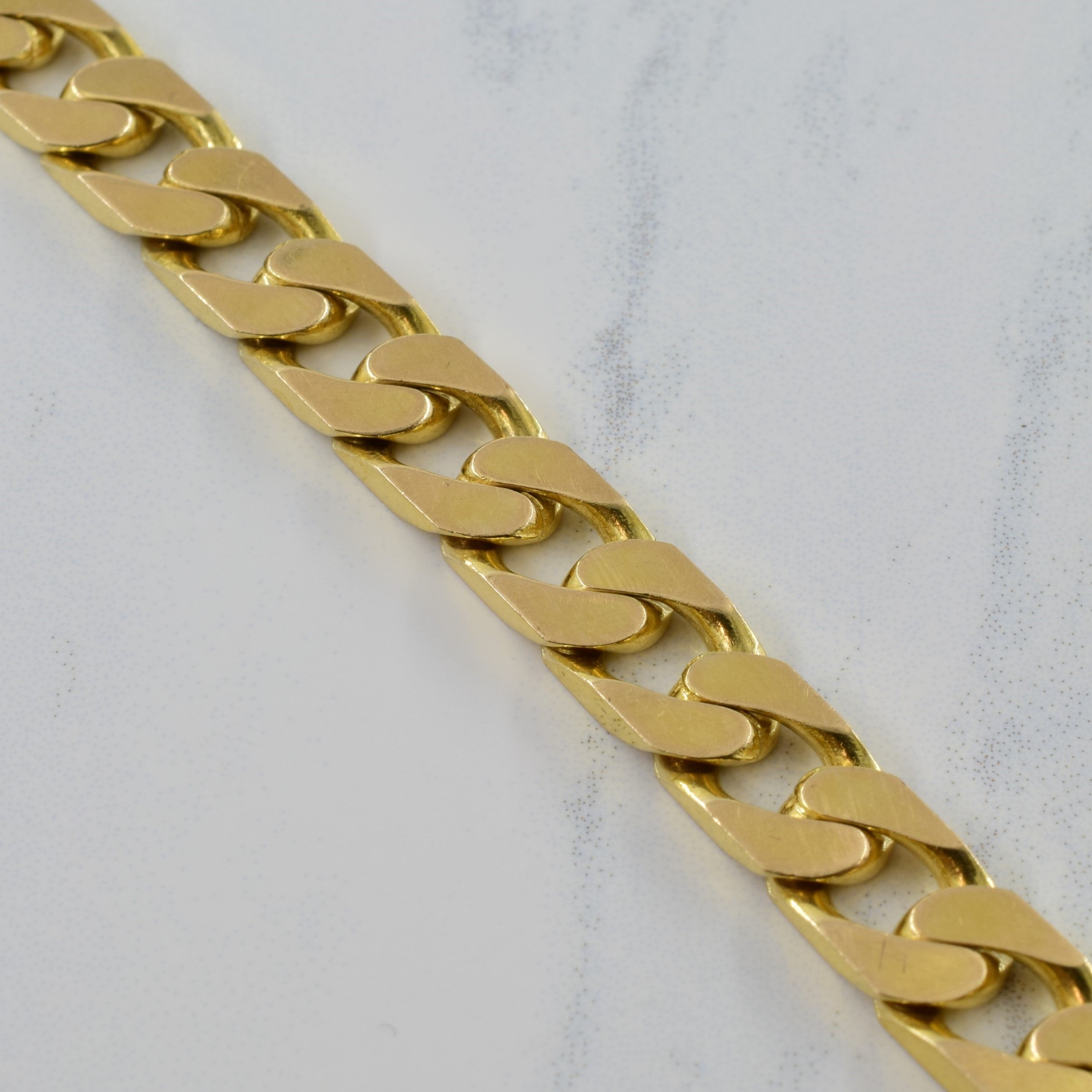 Italian 10k Yellow Gold Cuban Link Bracelet| 8.5" |