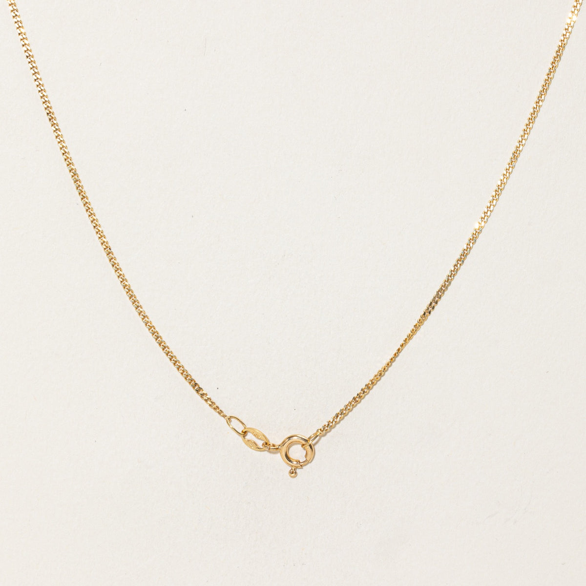14k Accent Diamond Anchor Link Pendant Necklace | 16"